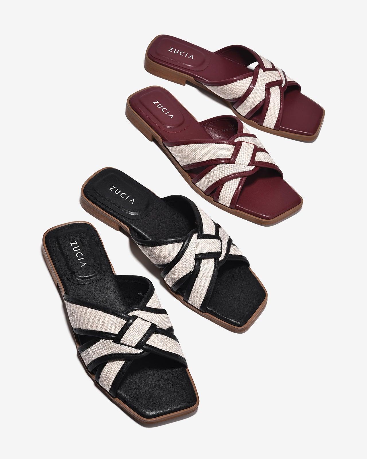 Dép Nữ Zucia Quai Phối Màu-DTHB5-Đen Color2