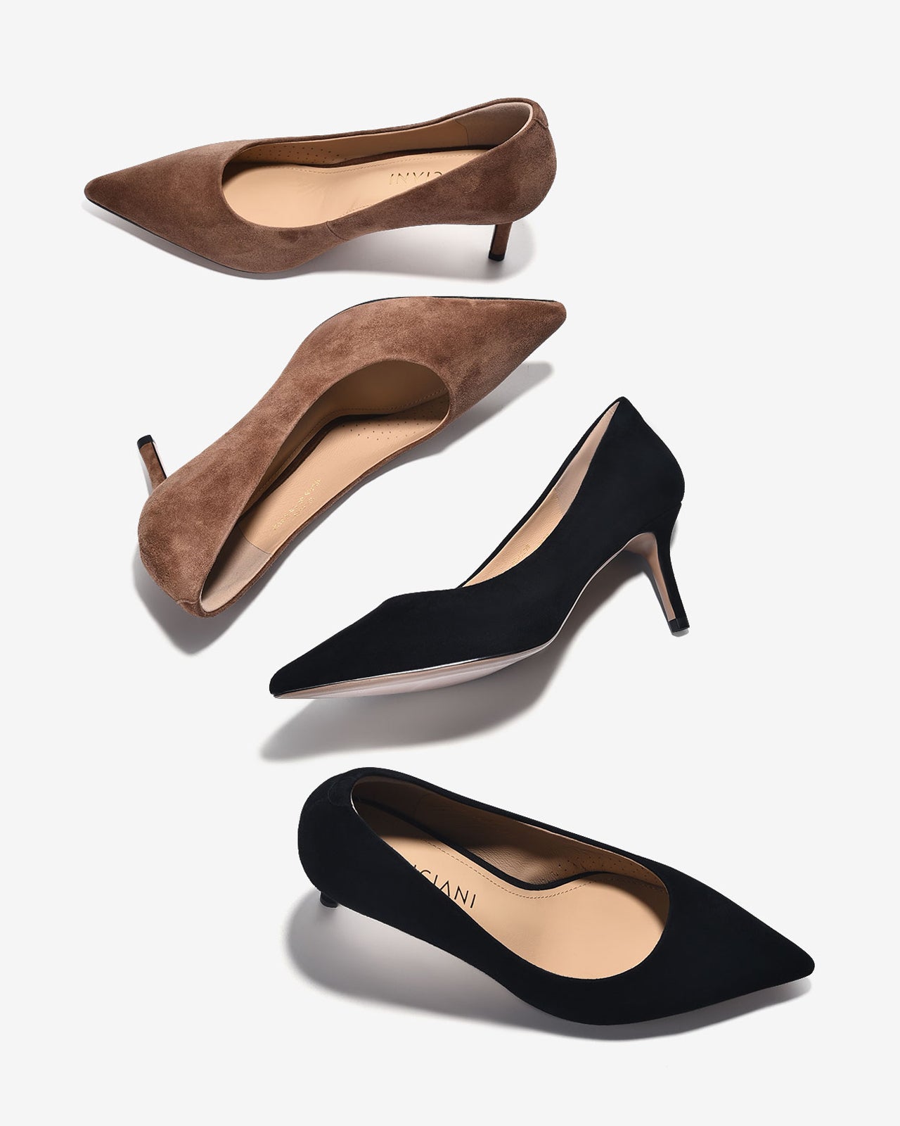 Giày Cao Gót Zuciani Đế Nhọn Da Phối-GCL09-Đen Color2