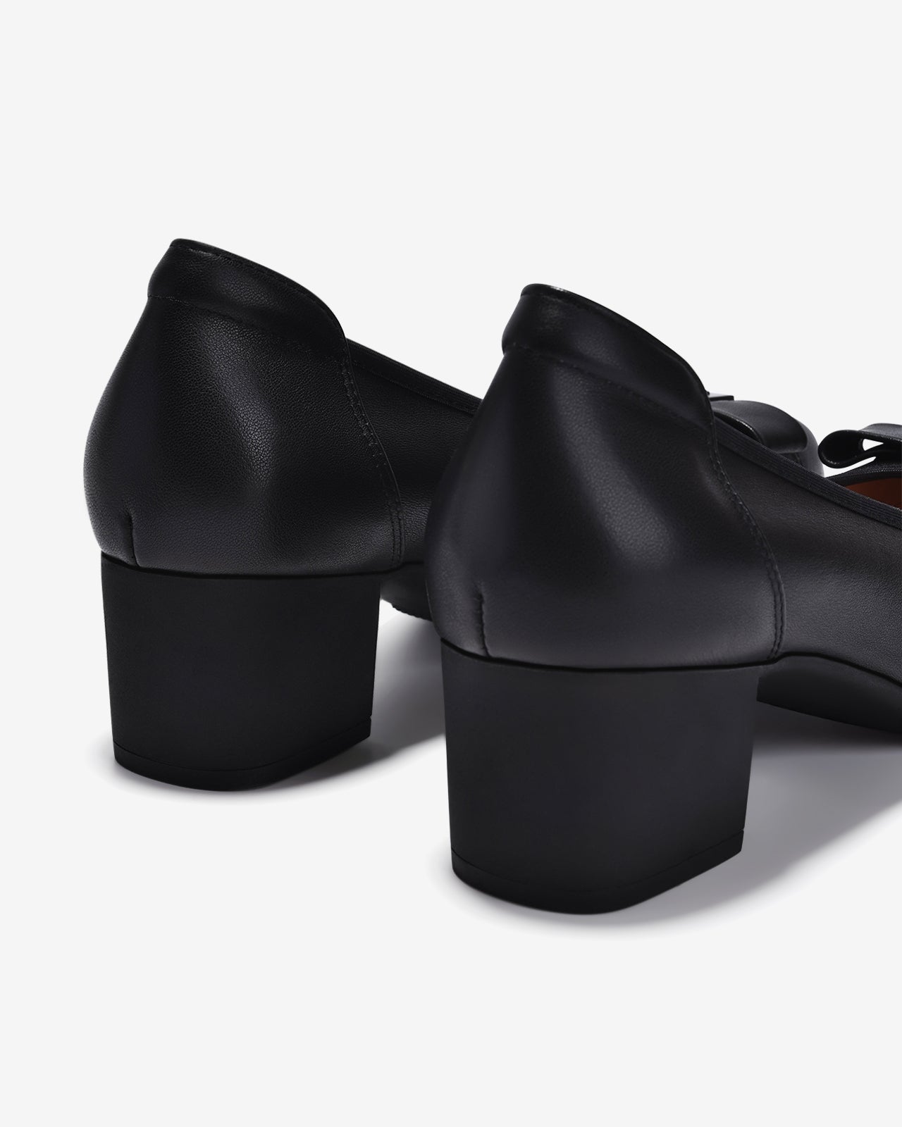 Giày Cao Gót Zuciani Mũi Tròn Nơ Phối Bướm Đính Đá-GCM11-Đen Color1