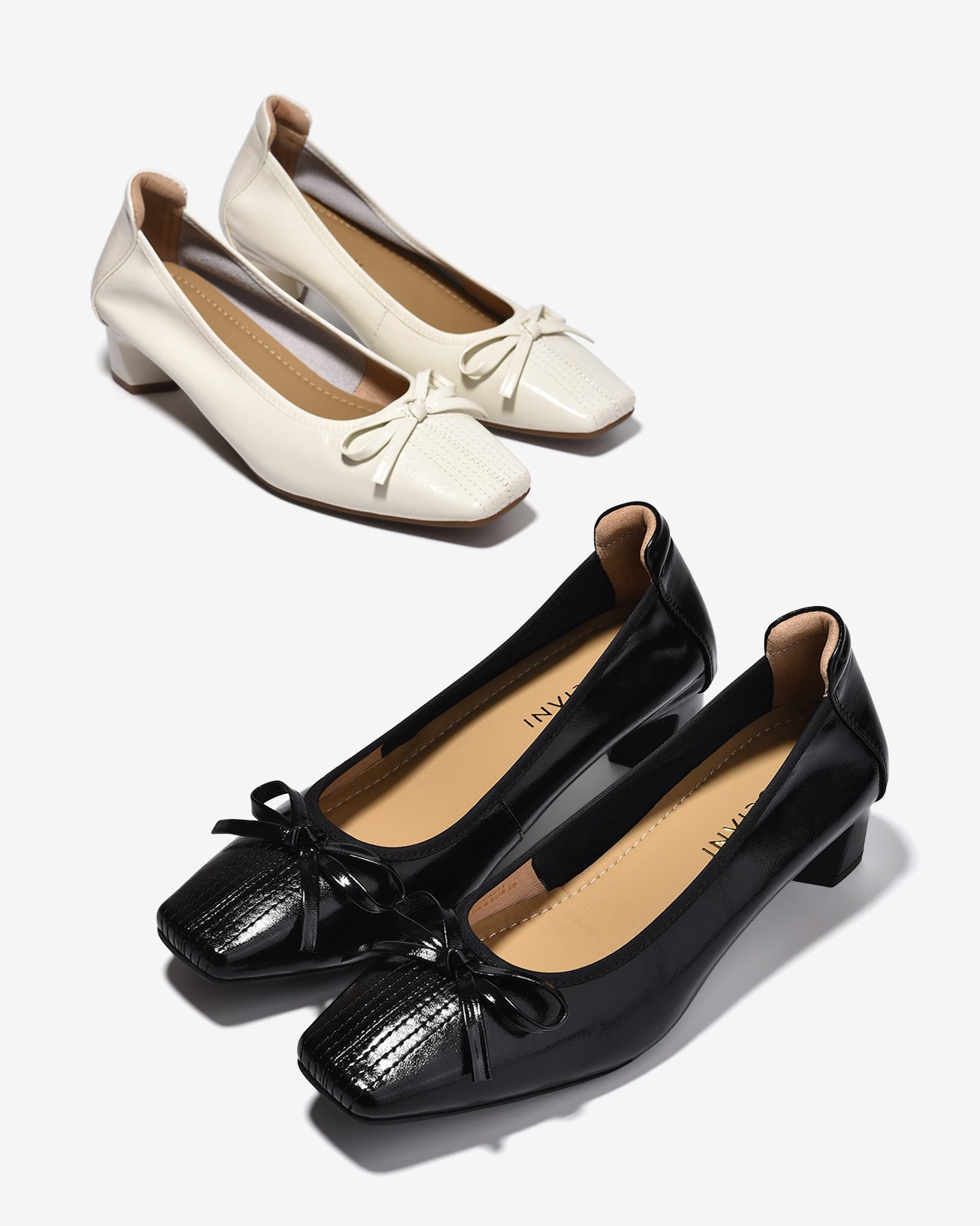 Giày Cao Gót Zuciani Da Mềm Đính Nơ-GCM41-Kem Color2