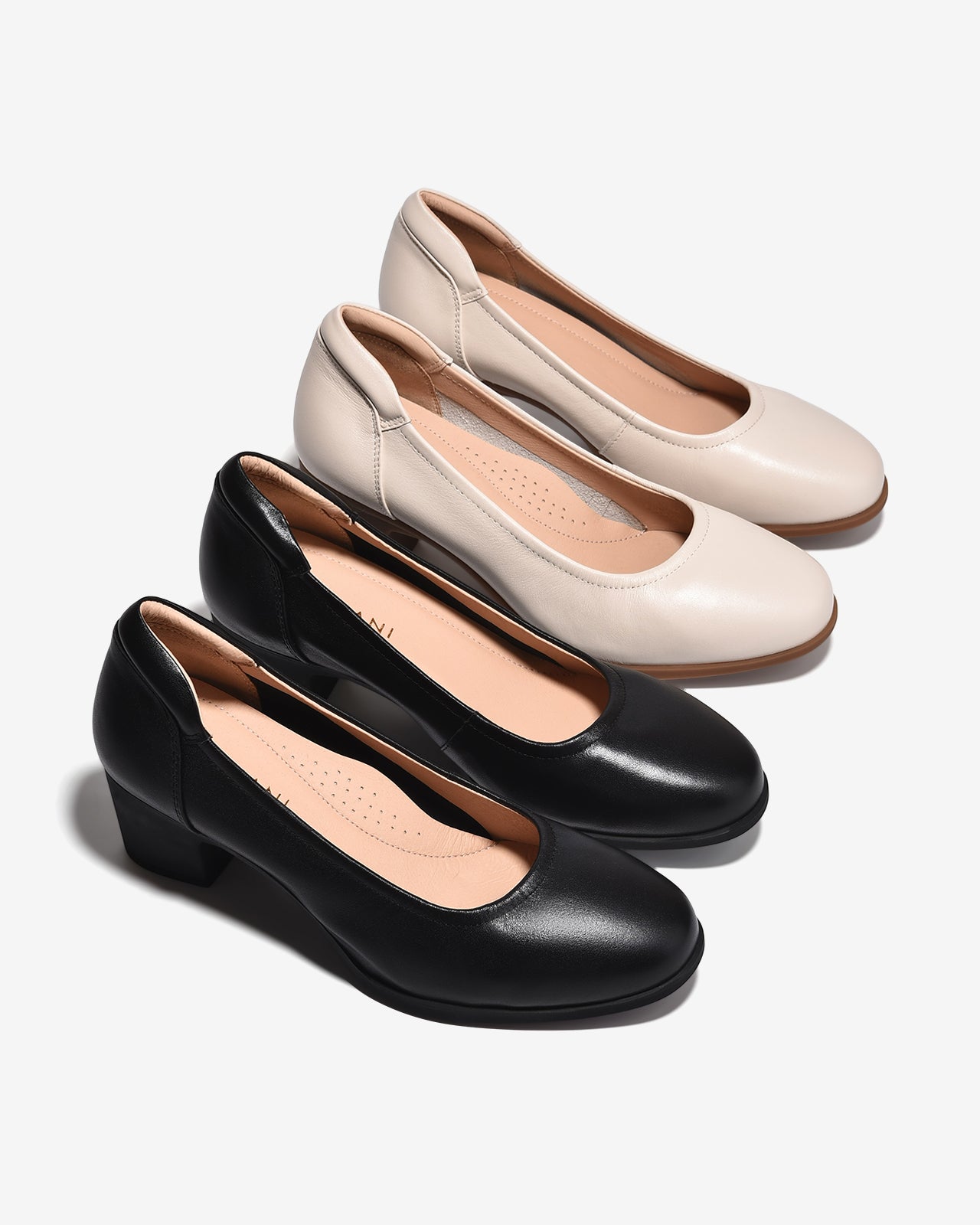 Giày Cao Gót Zuciani Đế 6CM Trơn-GCM42-Kem Color2