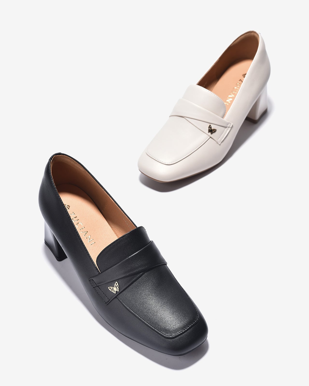 Giày Mọi Zuciani Đế 6CM Đính Hình Bướm-GCL14-Đen Color2