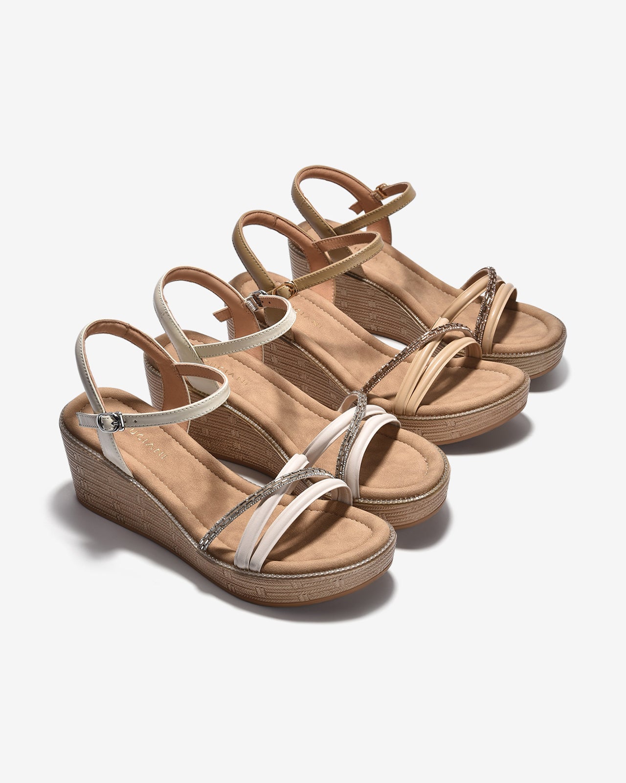Giày Sandal Xuồng Zuciani Quai Đá Lấp Lánh-SCM15-Cafe Color2