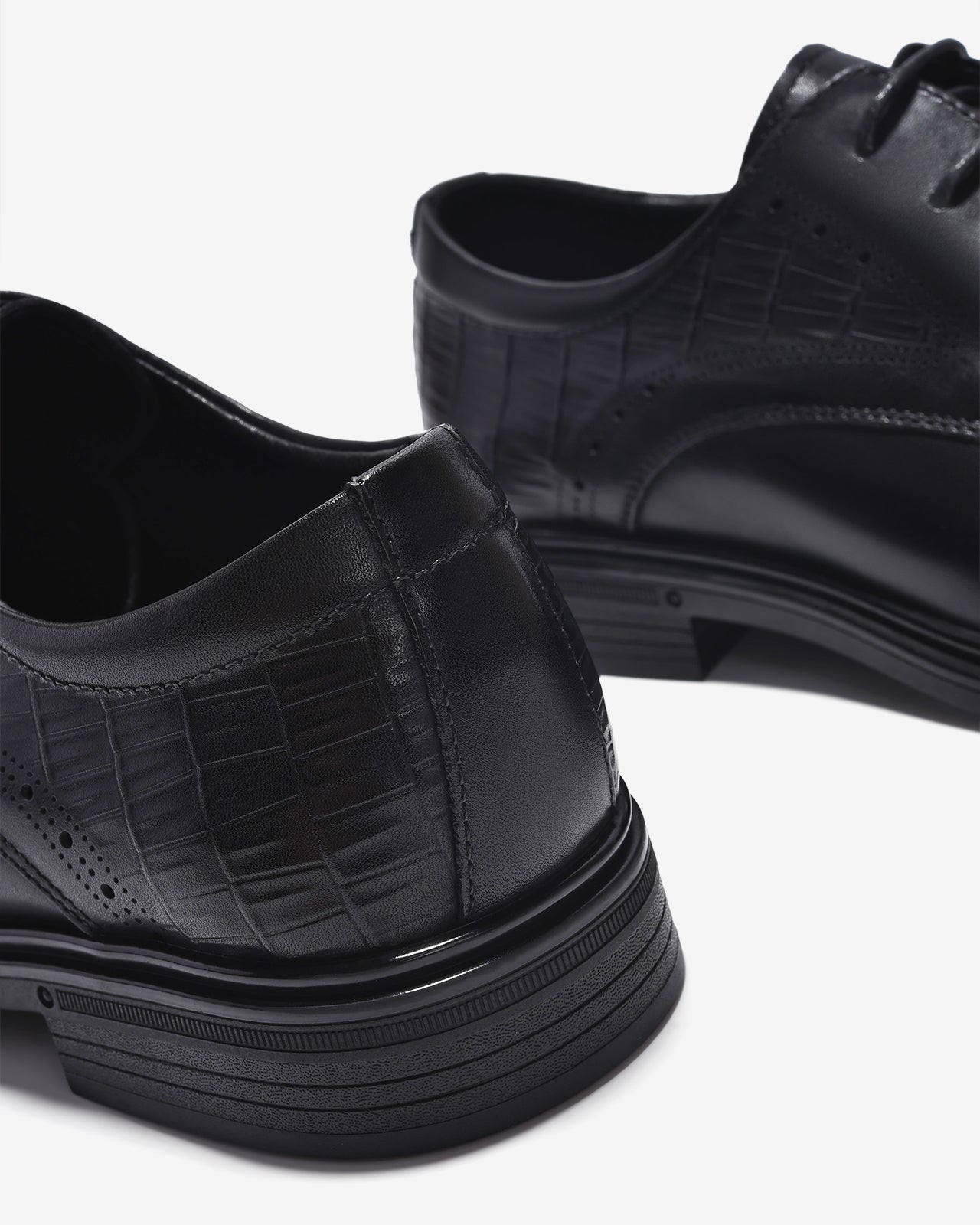 Giày Tây Nam Zuciani Derby Phối Vân-GRD57-Đen Color1