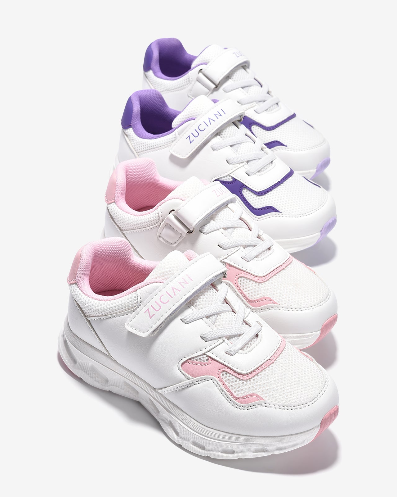 Giày Thể Thao Zuciani Trẻ Em Quai Dán-GXR15-Tím Color2