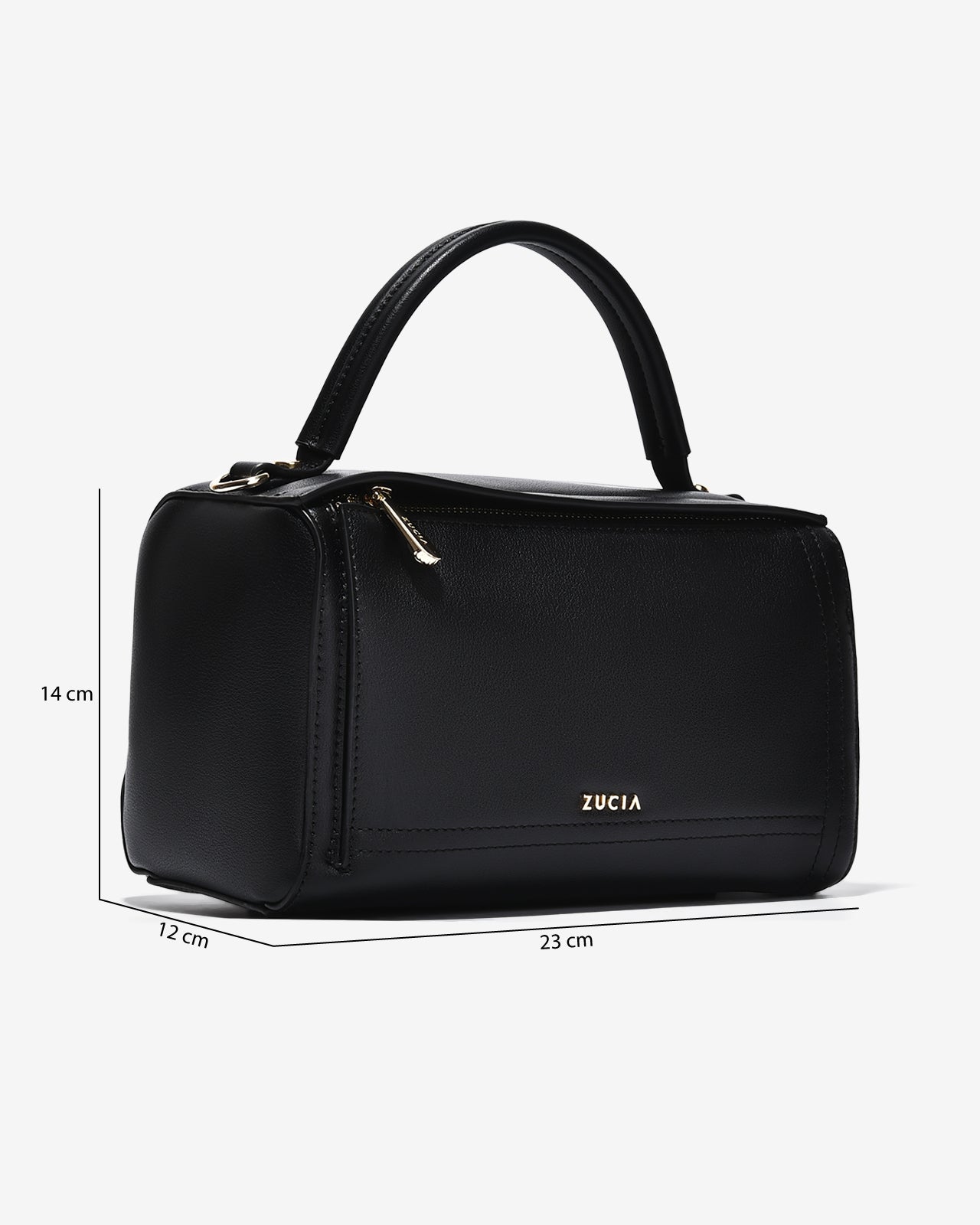 Túi Xách Tay Nữ Hình Hộp Zucia L'amant N13-JC24-Đen Color2