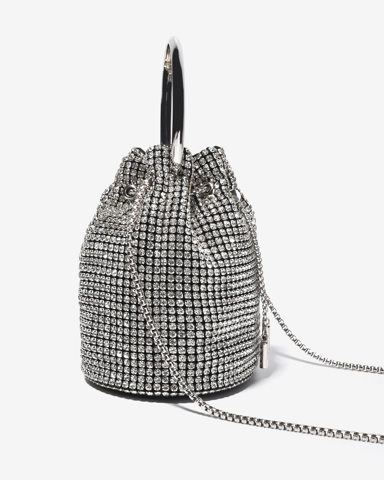 Túi Đeo Chéo Dây Rút Phối Đá Lộng Lẫy Zucia The Luminara N04-JS04-Trắng Color1