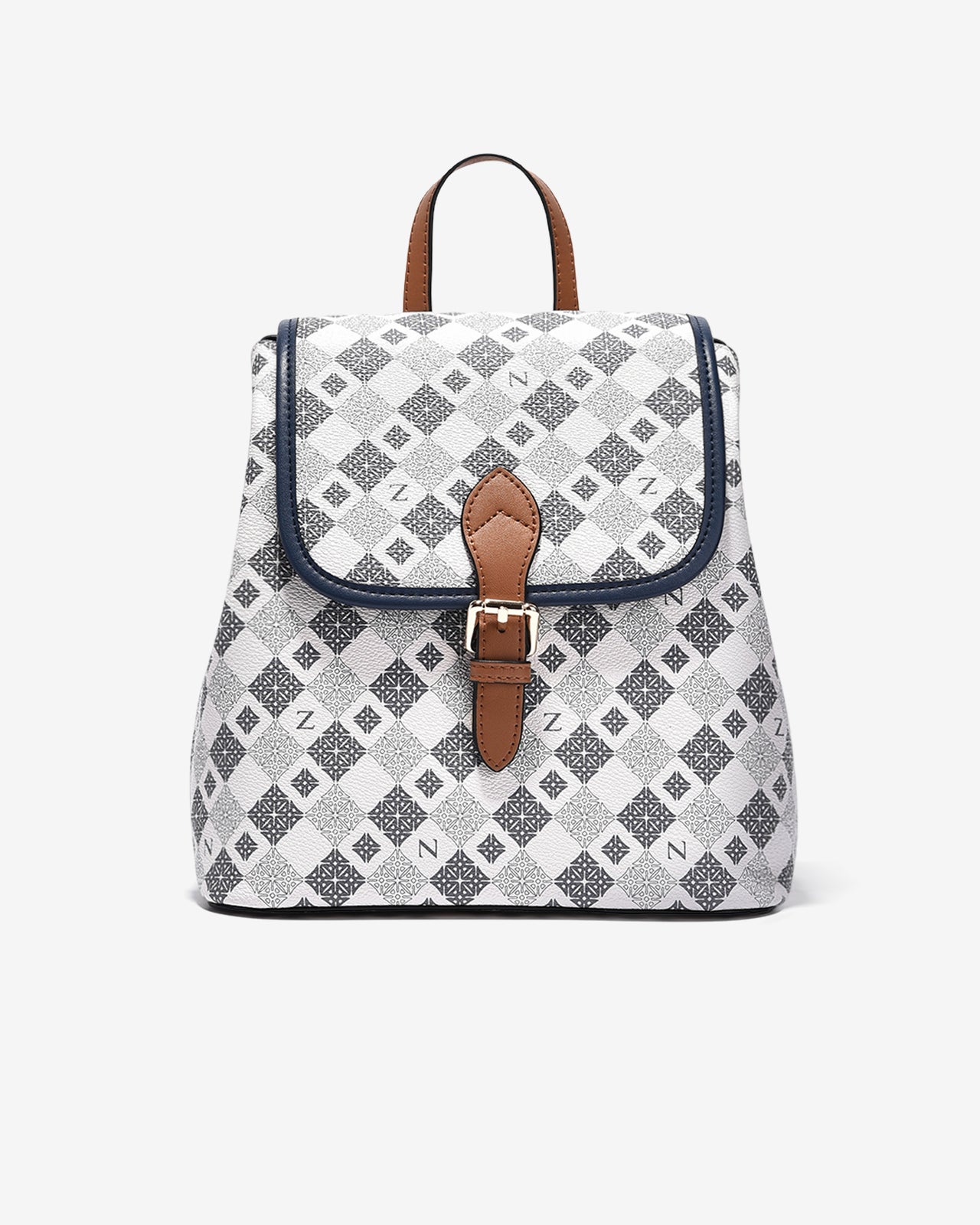 Balo Đeo Vai Phối Da Zuciani Mono La Fleur N07-JYQ3-Xanh Color1First