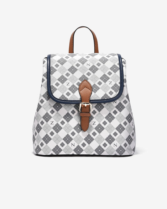 Balo Đeo Vai Phối Da Zuciani Mono La Fleur N07-JYQ3-Xanh Color1First