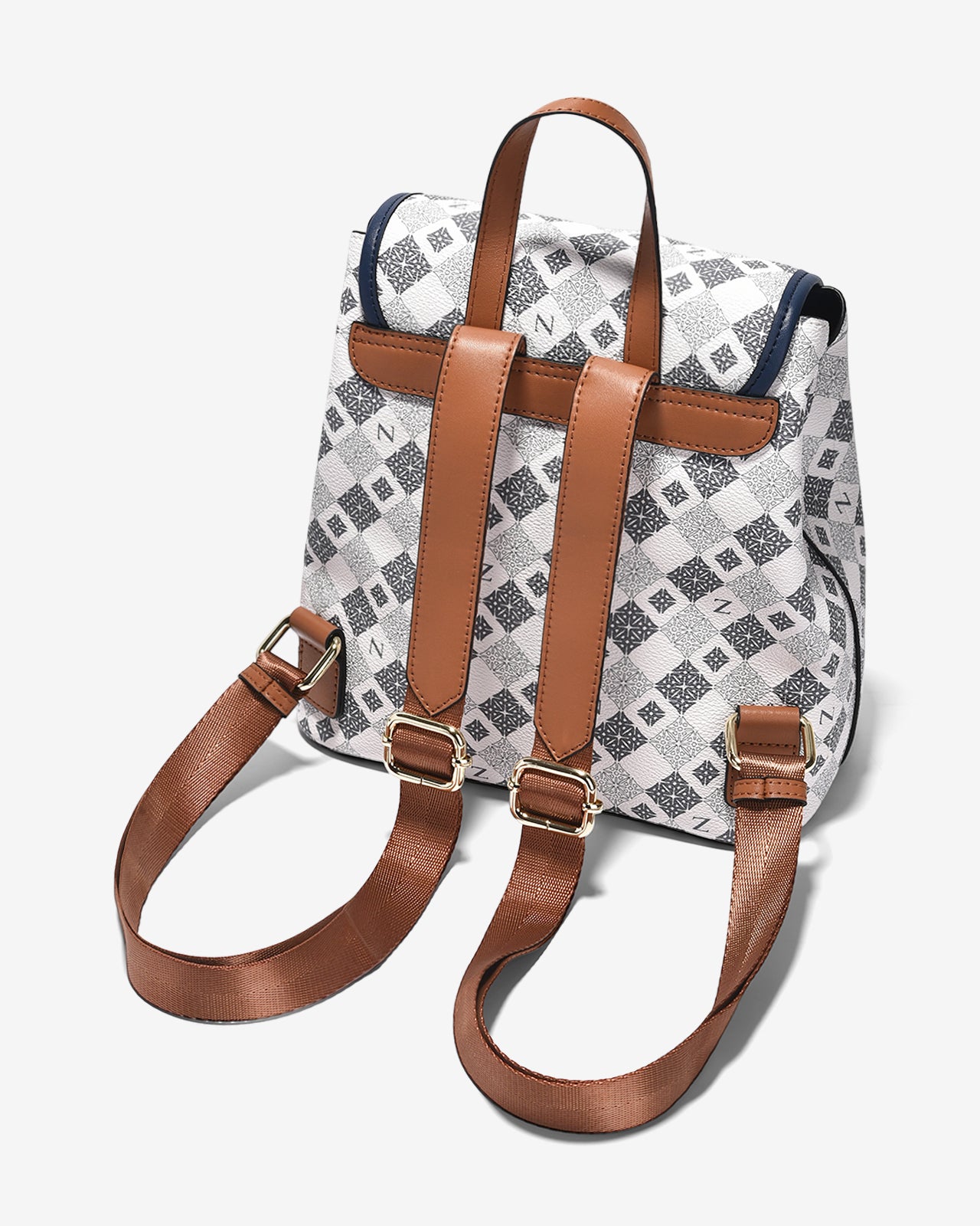 Balo Đeo Vai Phối Da Zuciani Mono La Fleur N07-JYQ3-Xanh Color1