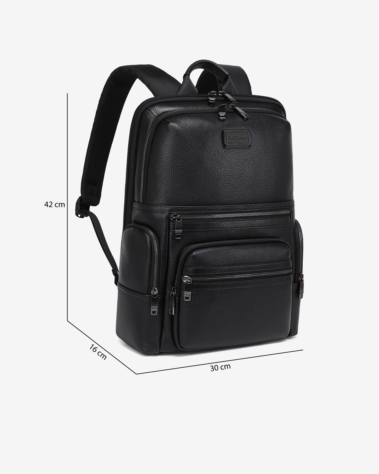 Balo Đeo Vai Lớn Da Cao Cấp Zuciani Timeless Fusion N25-MJ25-Đen Color1