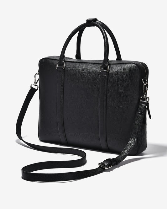 Cặp Nam Xách Tay Da Cao Cấp La Sprezzatura N62-IT62-Đen Color1