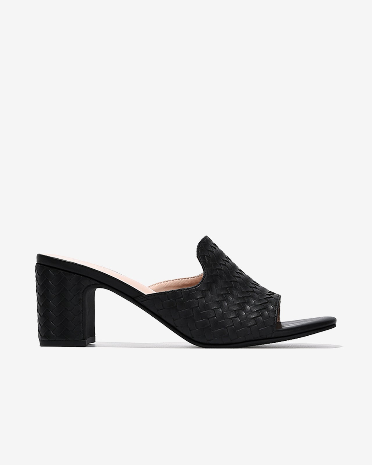 Dép Cao Gót Nữ Zucia Quai Đan Bảng To-DHLK4-Đen Color2First