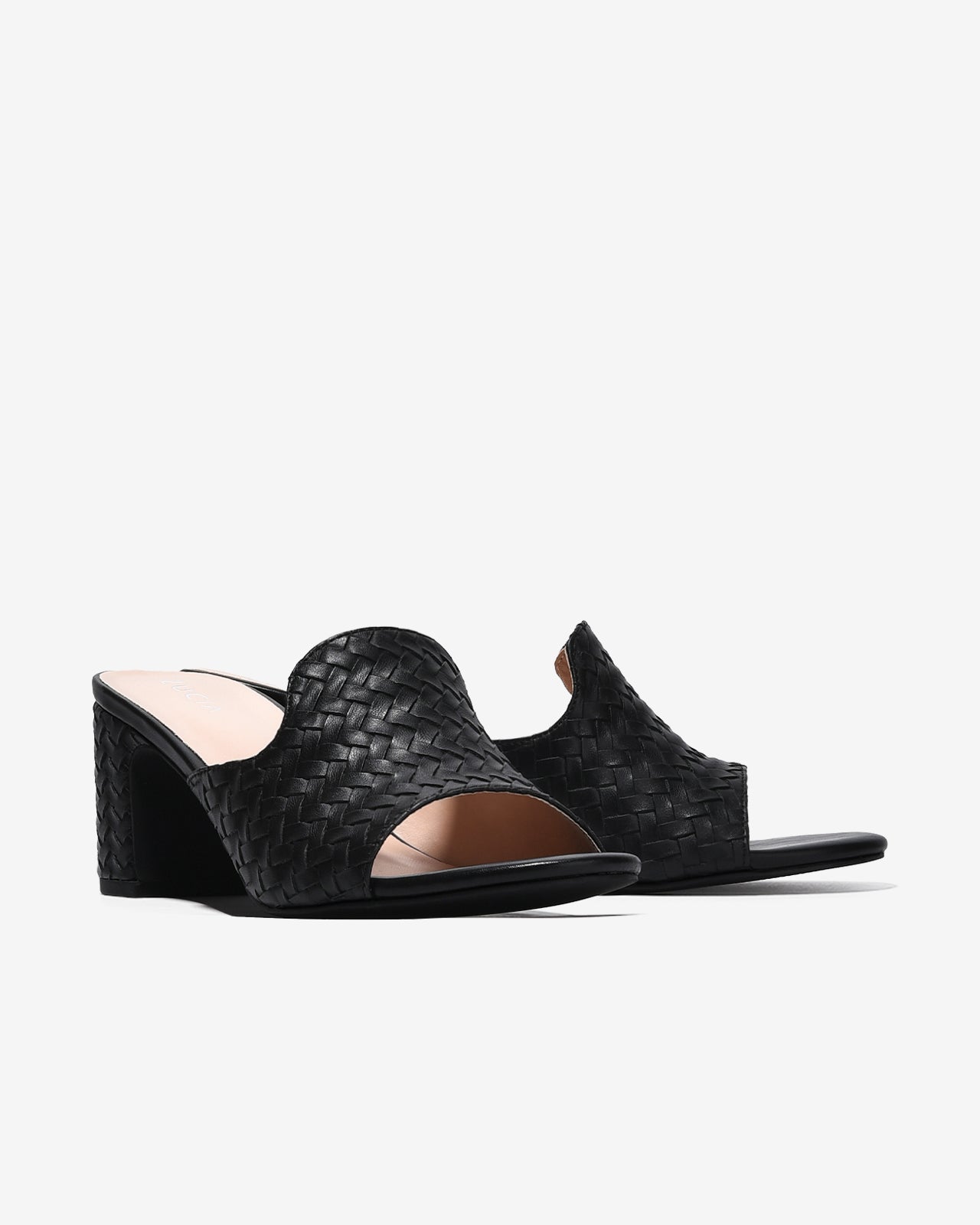 Dép Cao Gót Nữ Zucia Quai Đan Bảng To-DHLK4-Đen Color2