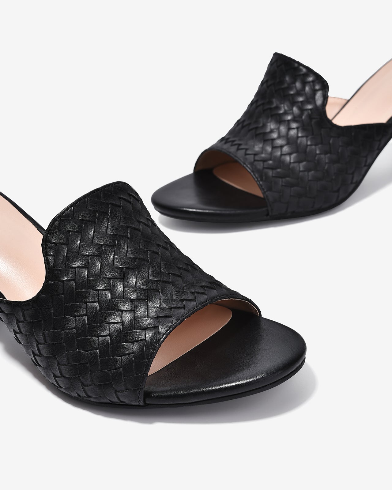 Dép Cao Gót Nữ Zucia Quai Đan Bảng To-DHLK4-Đen Color2