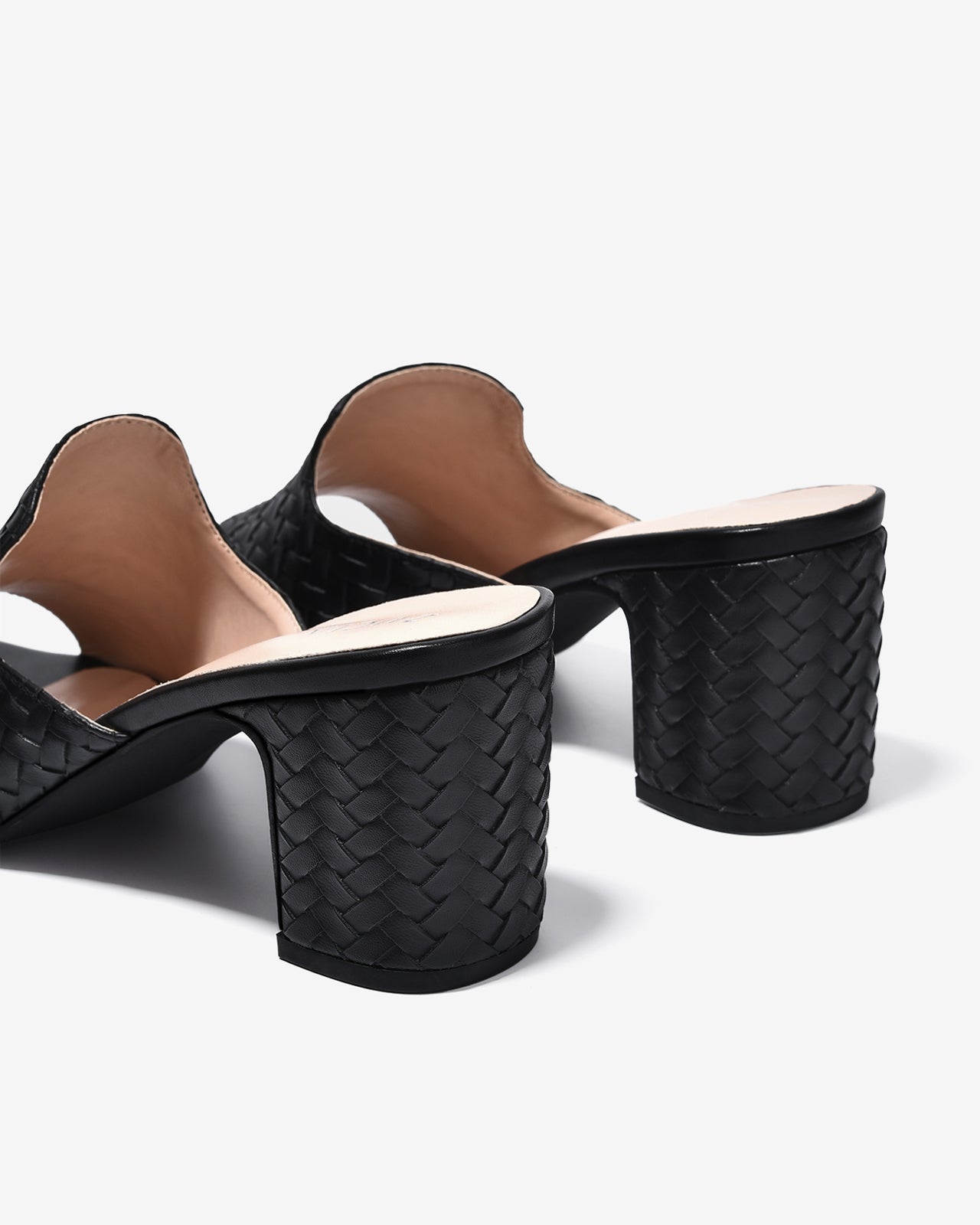 Dép Cao Gót Nữ Zucia Quai Đan Bảng To-DHLK4-Đen Color2