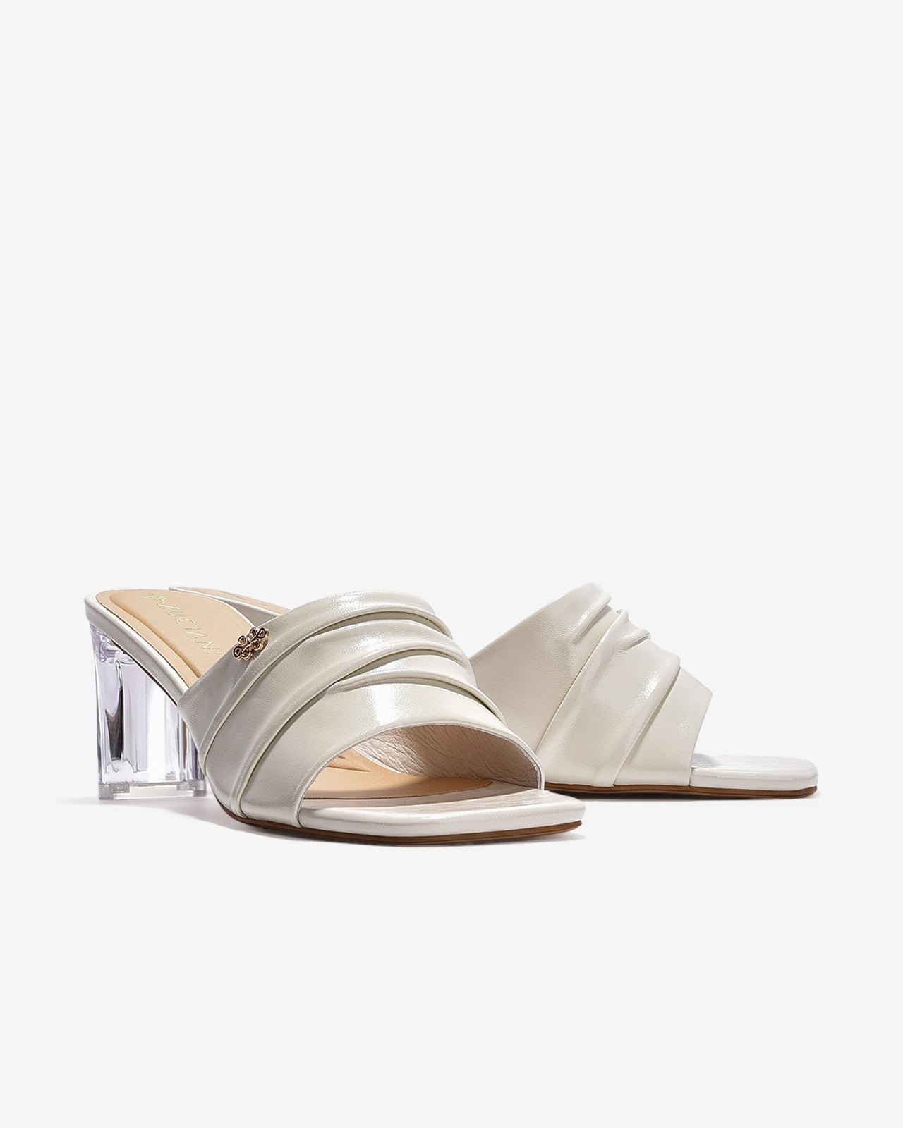 Dép Cao Gót Zuciani Gót Vuông Trong Suốt-DCM12-Trắng Color2