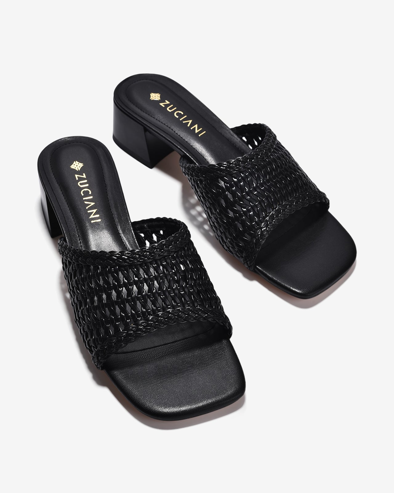 Dép Cao Gót Zuciani Quai Đan-DCM13-Đen Color1