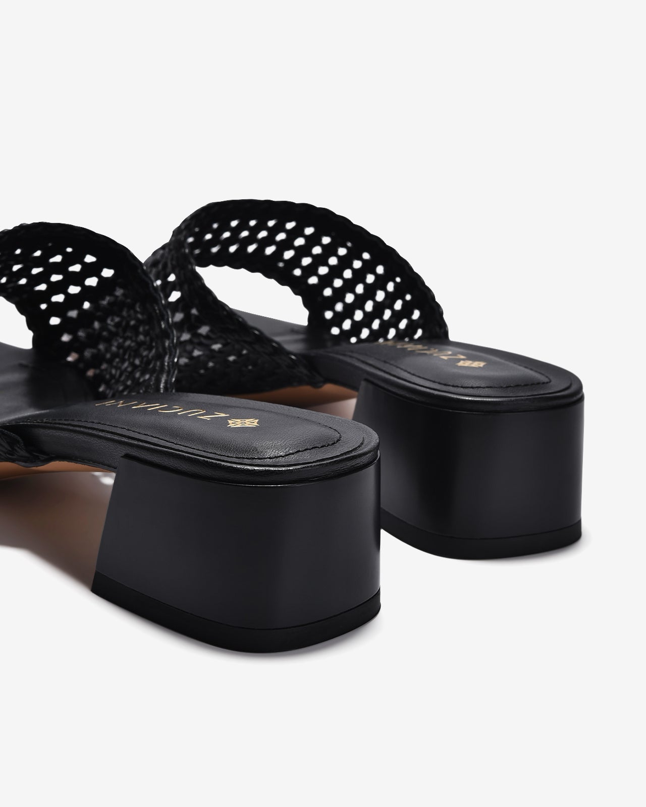 Dép Cao Gót Zuciani Quai Đan-DCM13-Đen Color2