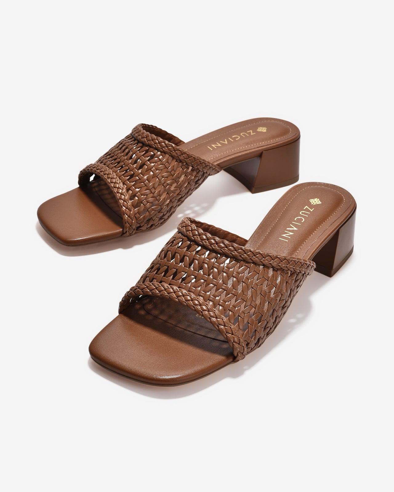 Dép Cao Gót Zuciani Quai Đan-DCM13-Nâu Color2