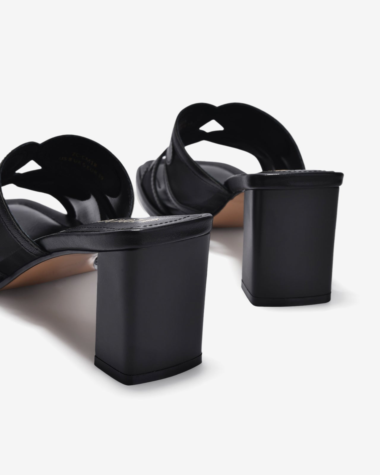 Dép Cao Gót Zuciani Phối Lưới-DCM18-Đen Color1