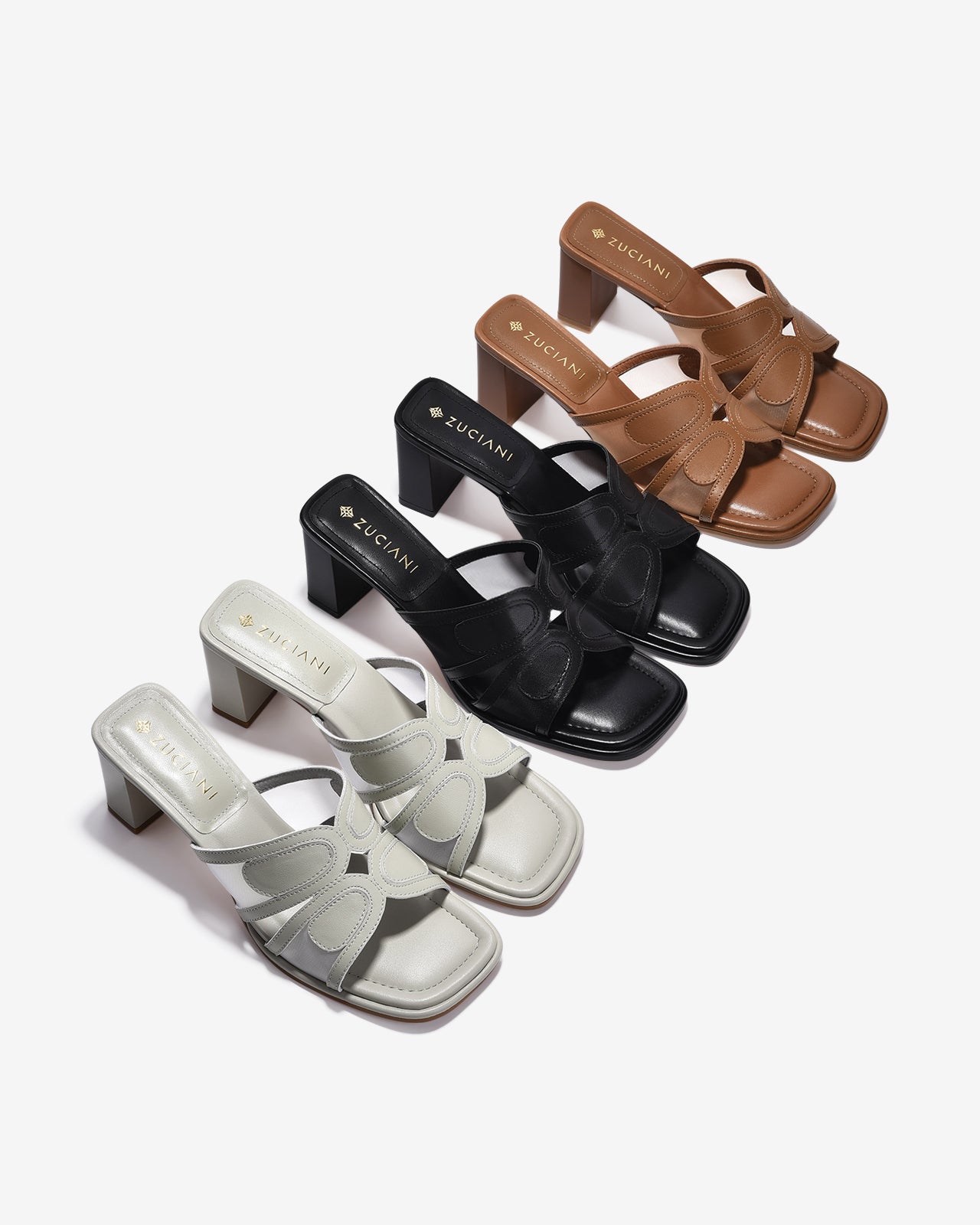 Dép Cao Gót Zuciani Phối Lưới-DCM18-Đen Color2