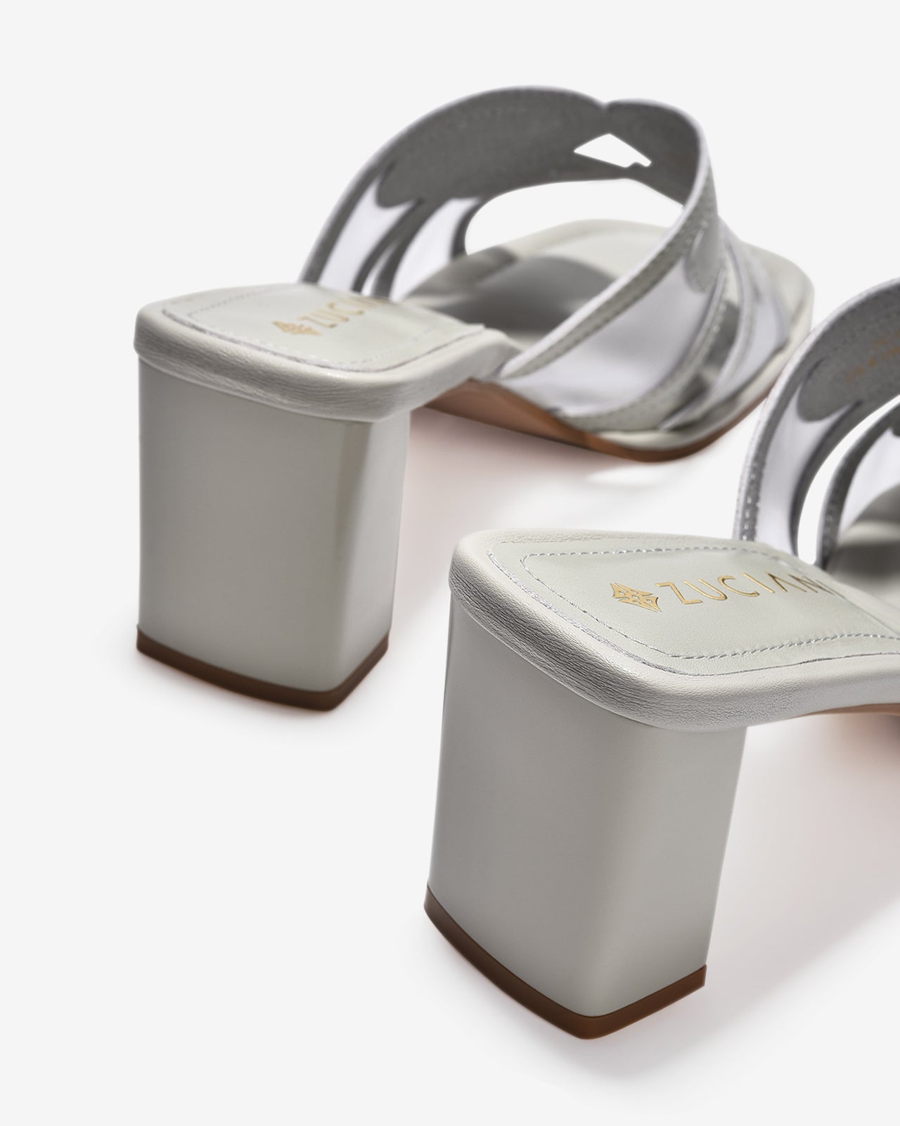 Dép Cao Gót Zuciani Phối Lưới-DCM18-Xanh Lá Color2