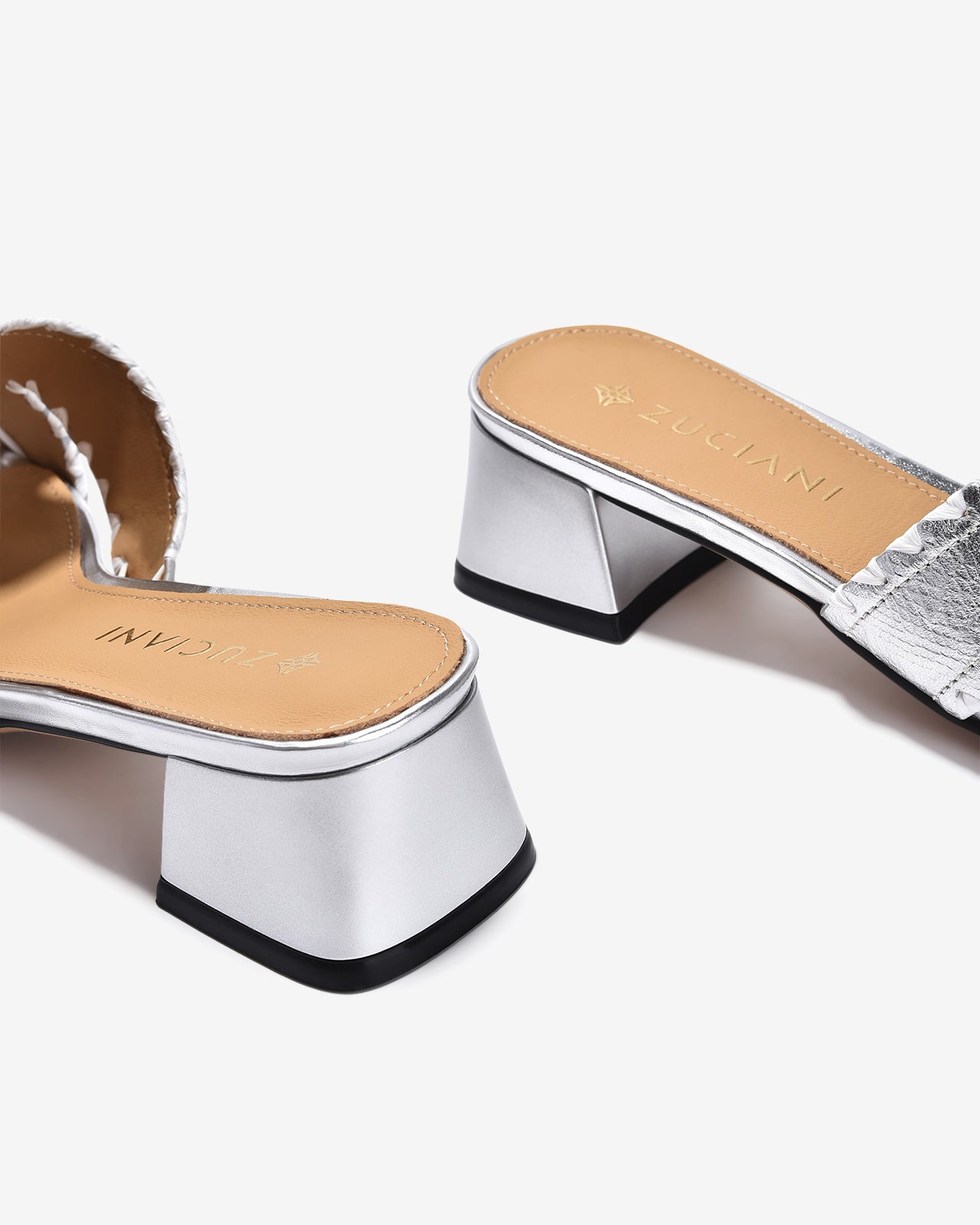 Dép Cao Gót Zuciani Quai Cách Điệu Khóa Nơ-DCM25-Xám Color2