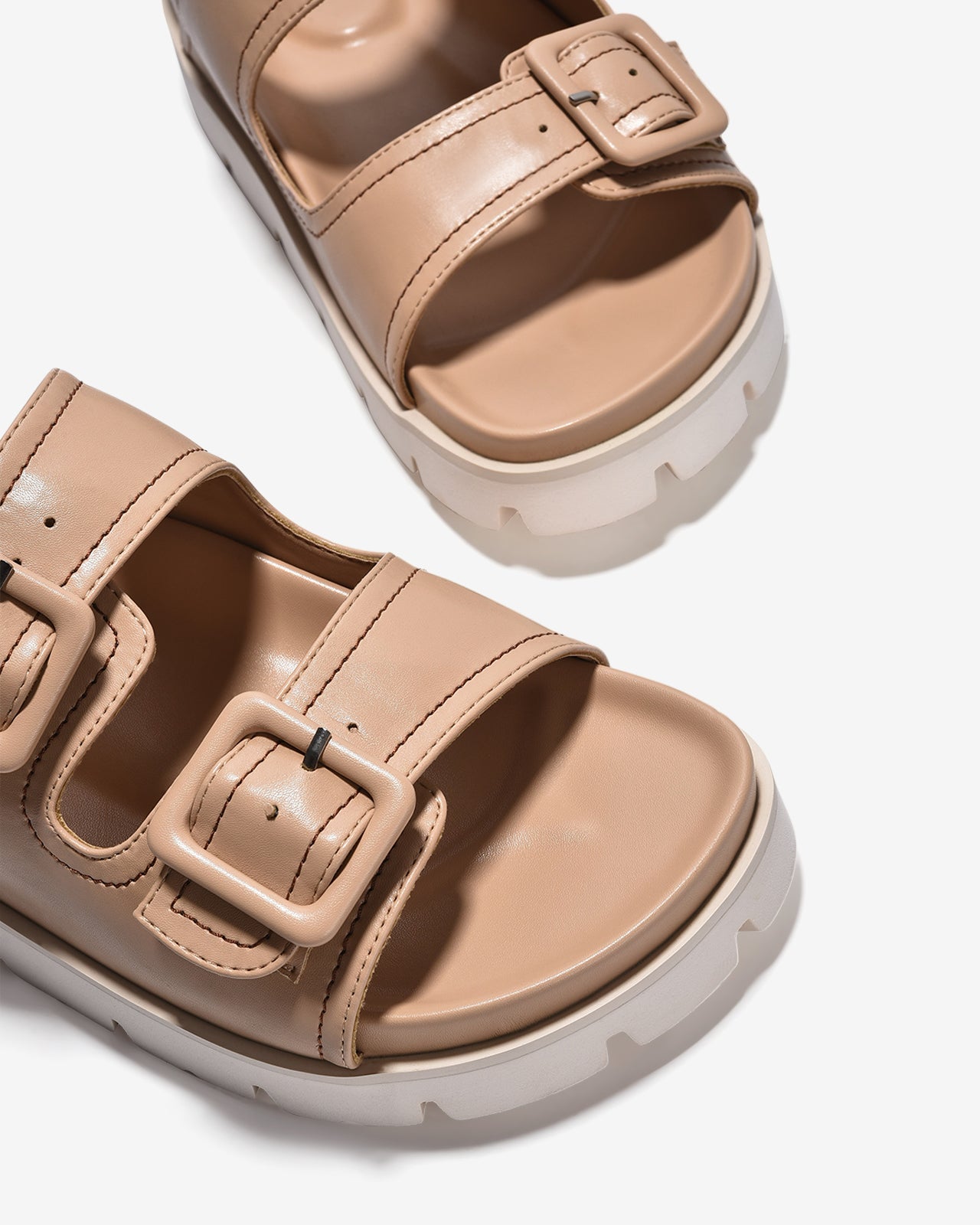 Dép Nữ Zucia Quai Đôi Bản To Khoá Cài Vuông-DTH93-Hồng Color3