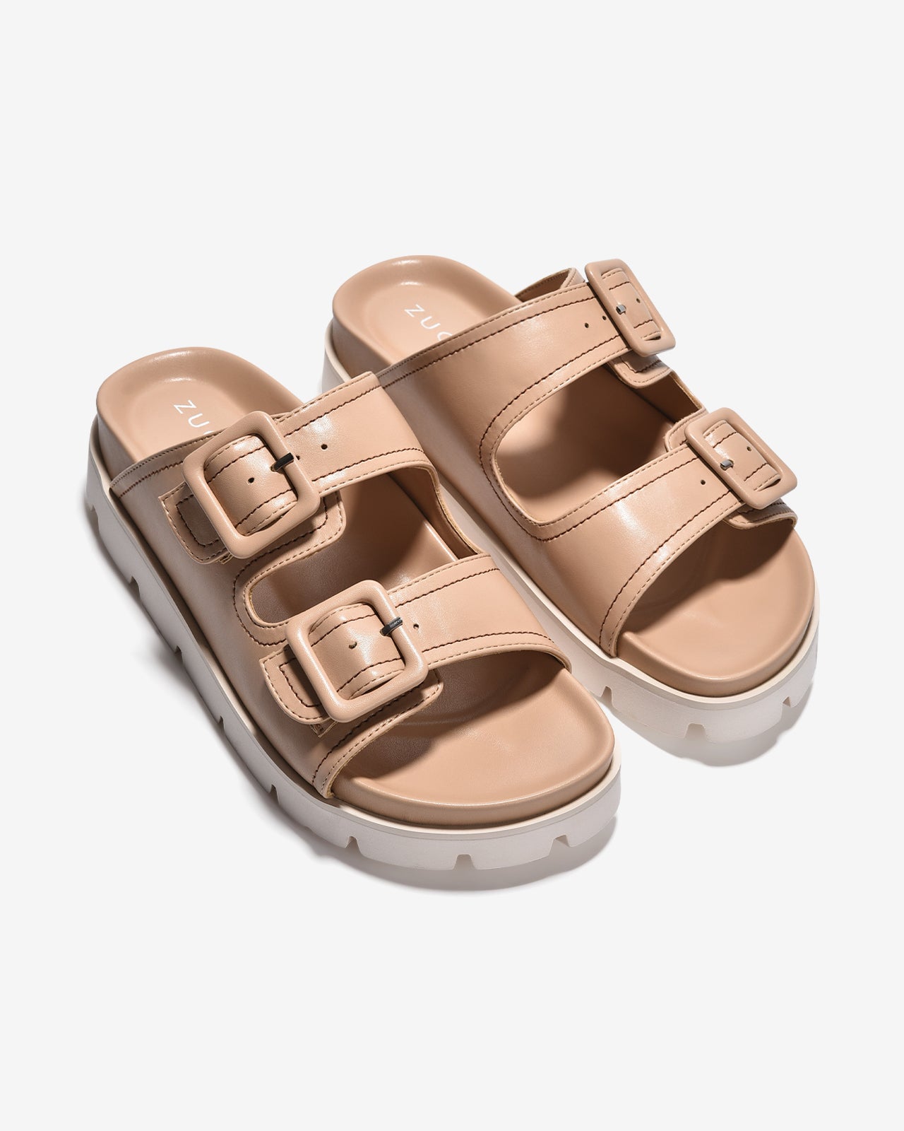 Dép Nữ Zucia Quai Đôi Bản To Khoá Cài Vuông-DTH93-Hồng Color3