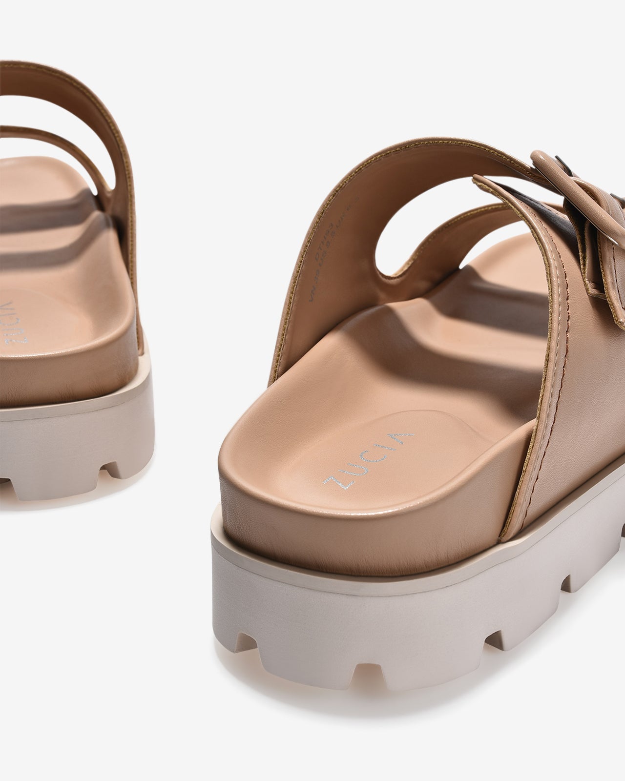 Dép Nữ Zucia Quai Đôi Bản To Khoá Cài Vuông-DTH93-Hồng Color3