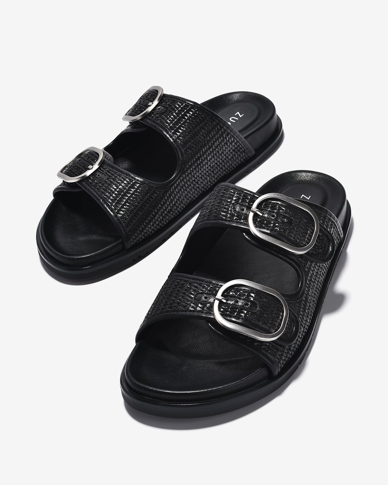 Dép Nữ Zucia Hai Quai Ngang Đan-DTHA3-Đen Color2