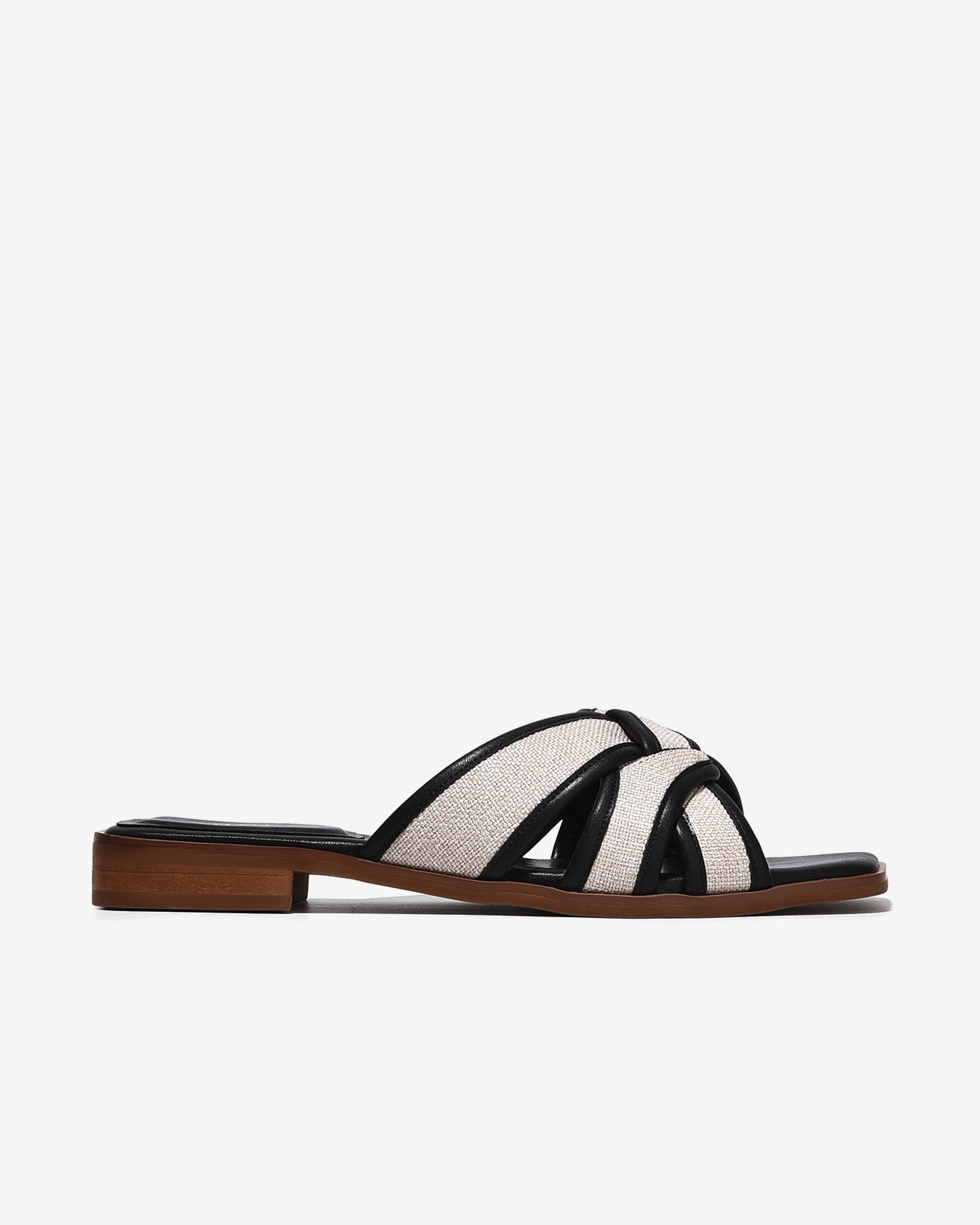 Dép Nữ Zucia Quai Phối Màu-DTHB5-Đen Color2First