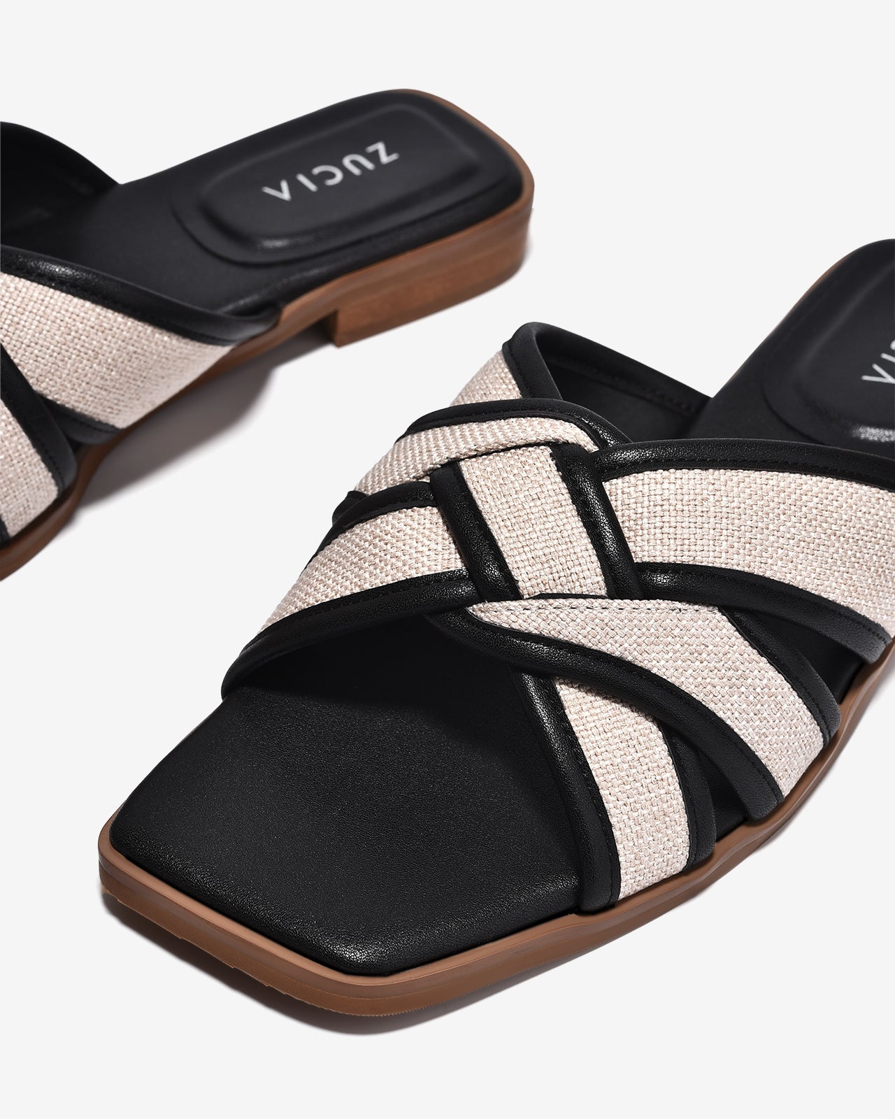 Dép Nữ Zucia Quai Phối Màu-DTHB5-Đen Color1