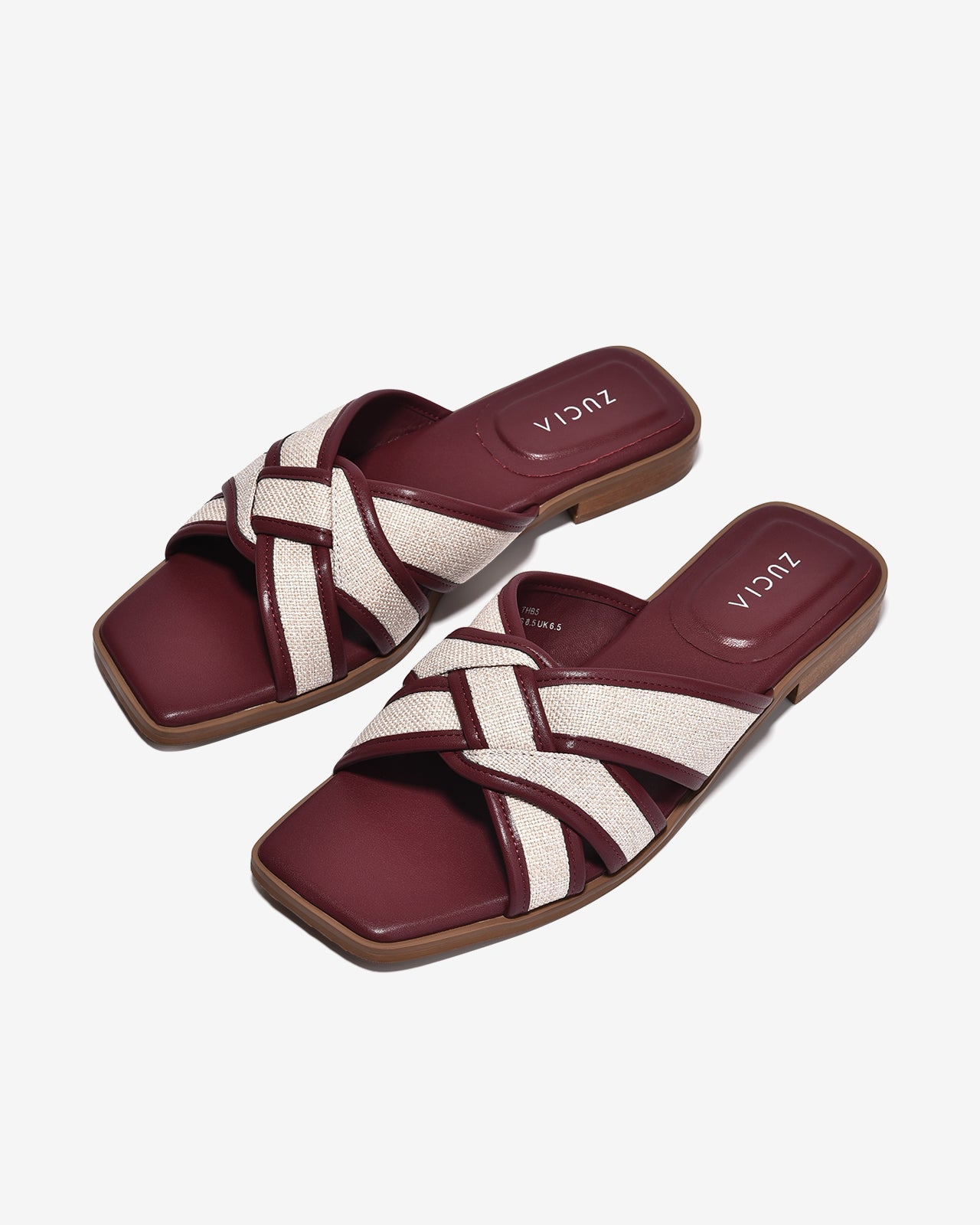 Dép Nữ Zucia Quai Phối Màu-DTHB5-Đỏ Color1