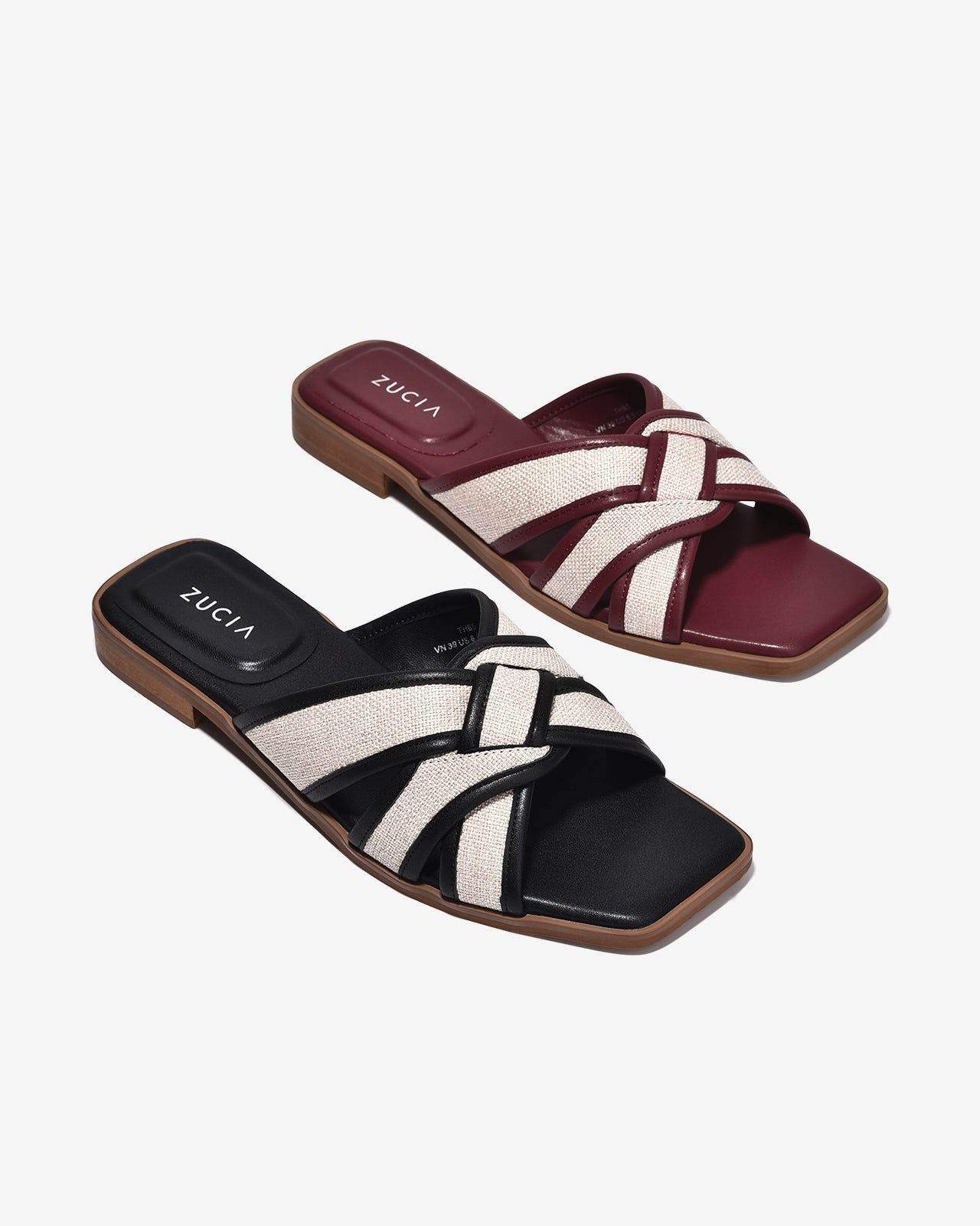 Dép Nữ Zucia Quai Phối Màu-DTHB5-Đỏ Color2