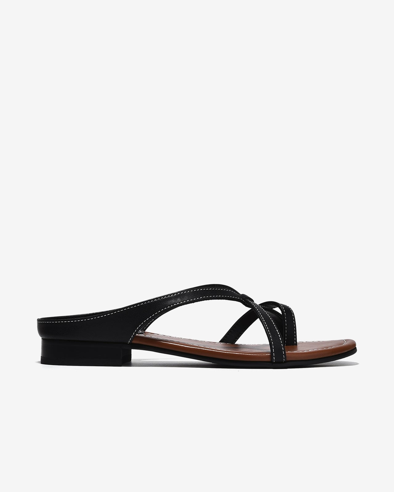 Dép Nữ Zucia Quai Đan Cách Điệu-DTHB6-Đen Color1First