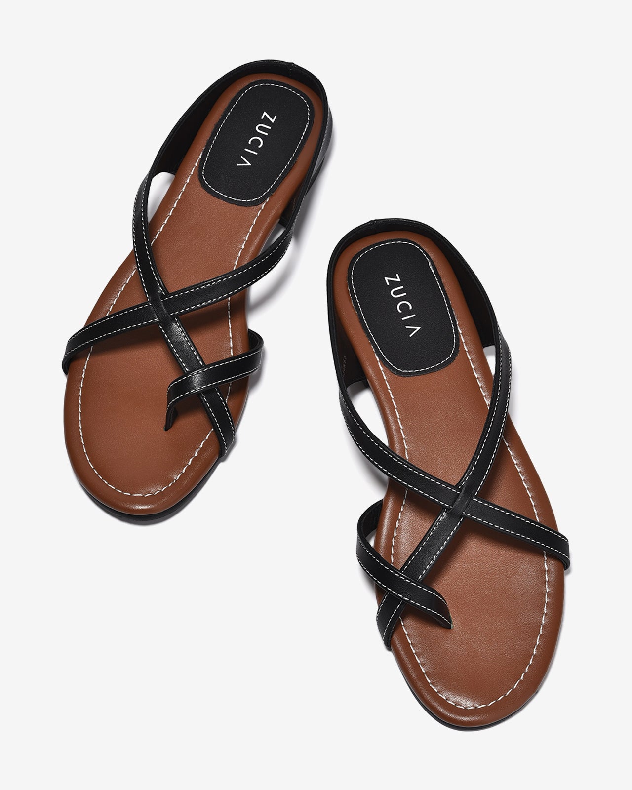 Dép Nữ Zucia Quai Đan Cách Điệu-DTHB6-Đen Color1