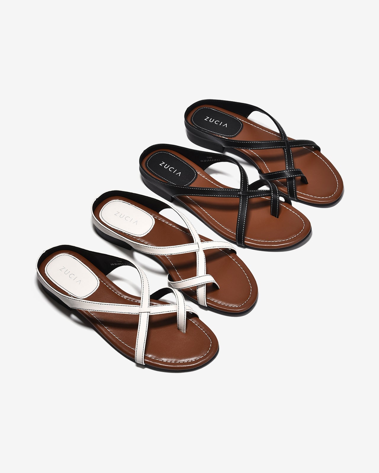 Dép Nữ Zucia Quai Đan Cách Điệu-DTHB6-Đen Color2