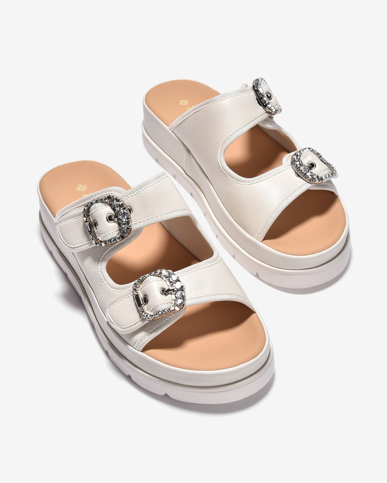 Dép Nữ Zuciani Đế 5cm Khóa Đá-DCM19-Trắng Color2