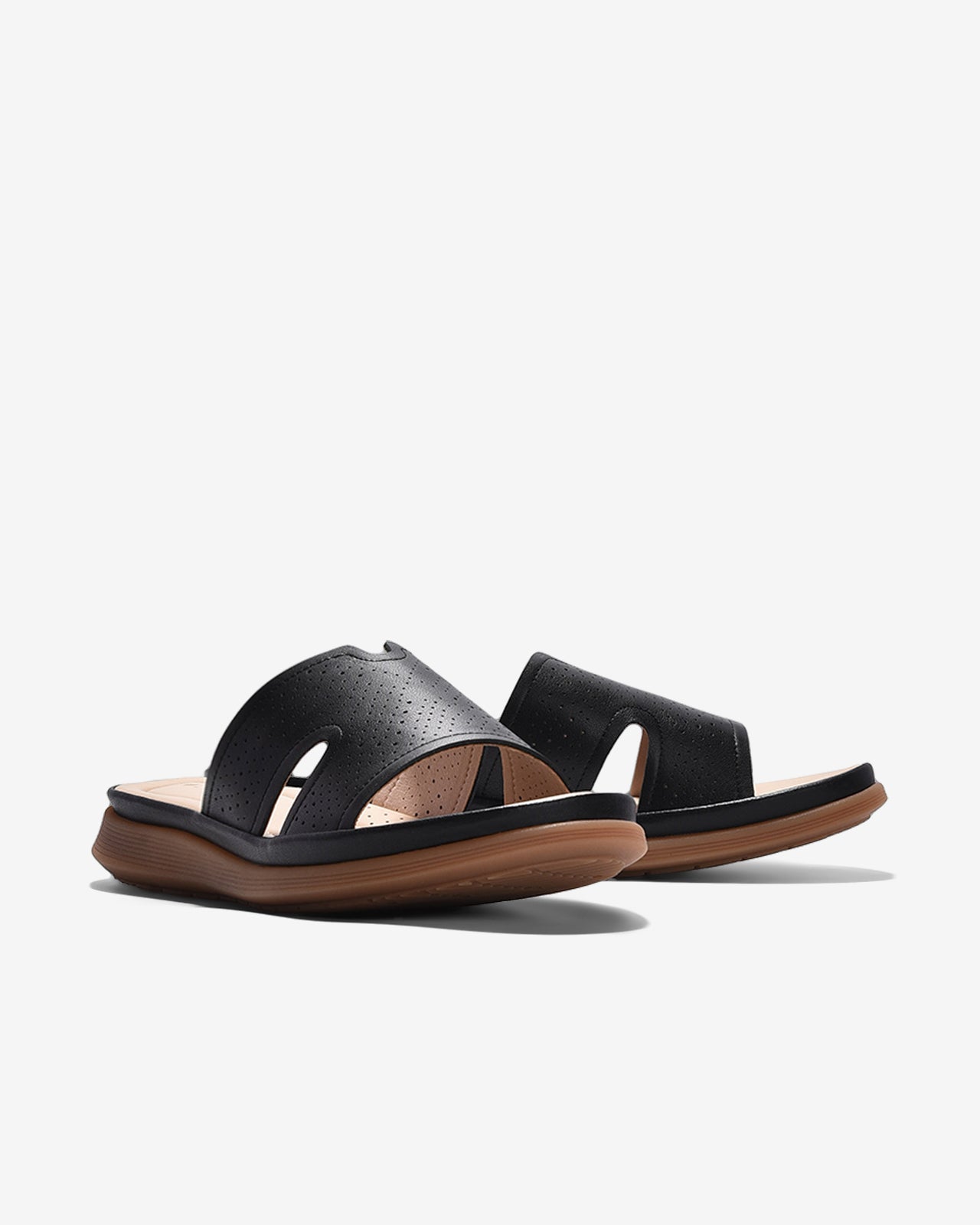 Dép Nữ Zuciani Quai Bản Lớn Đục Lỗ-DMD08Đen Color1