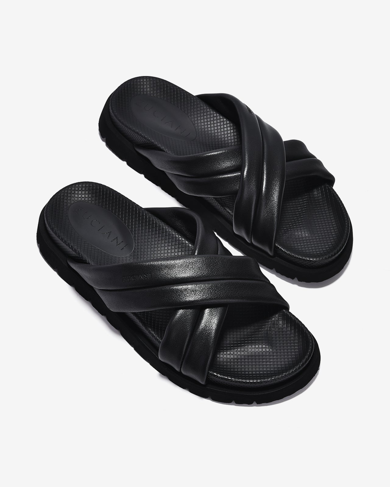 Dép Nam Zuciani Quai Chéo Viền-DRW14Đen Color1