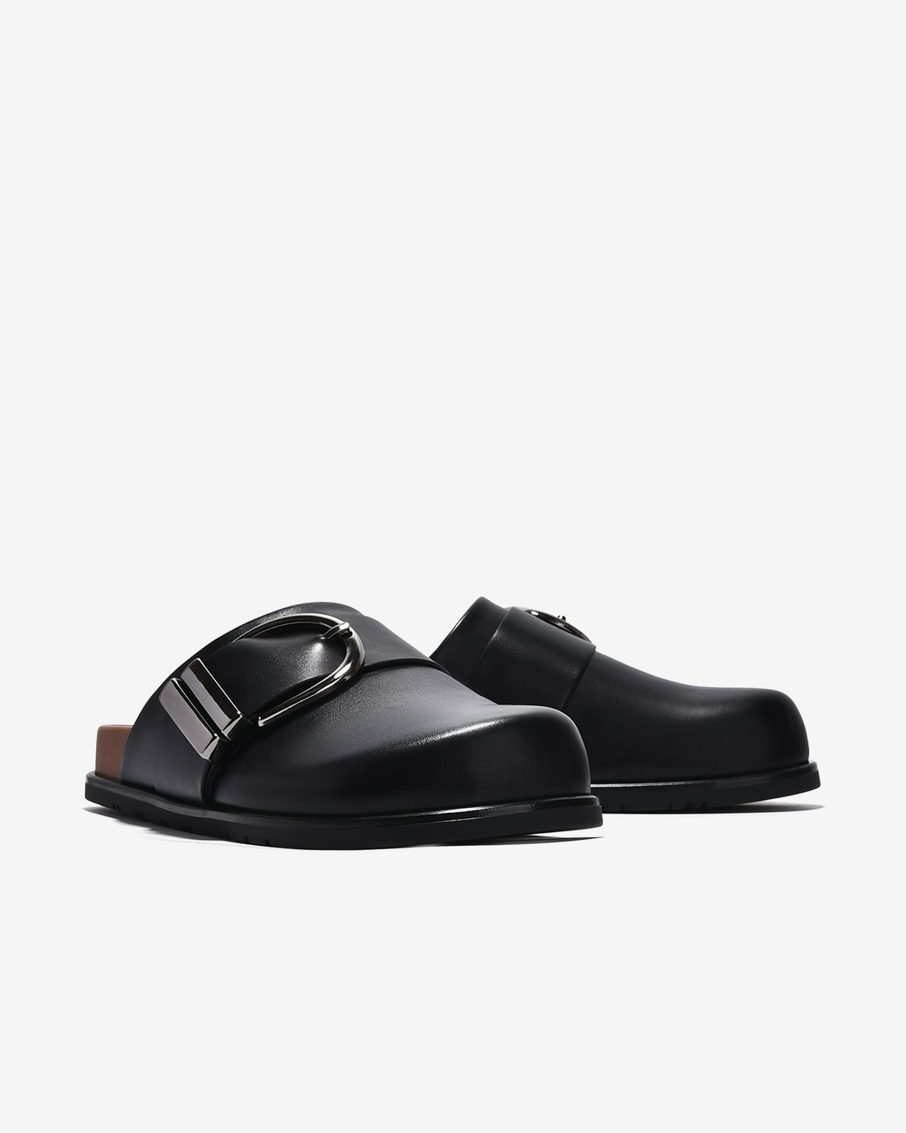 Dép Sapo Zucia Mũi Bo Tròn Khoá Kim Loại-GTHA1-Đen Color2