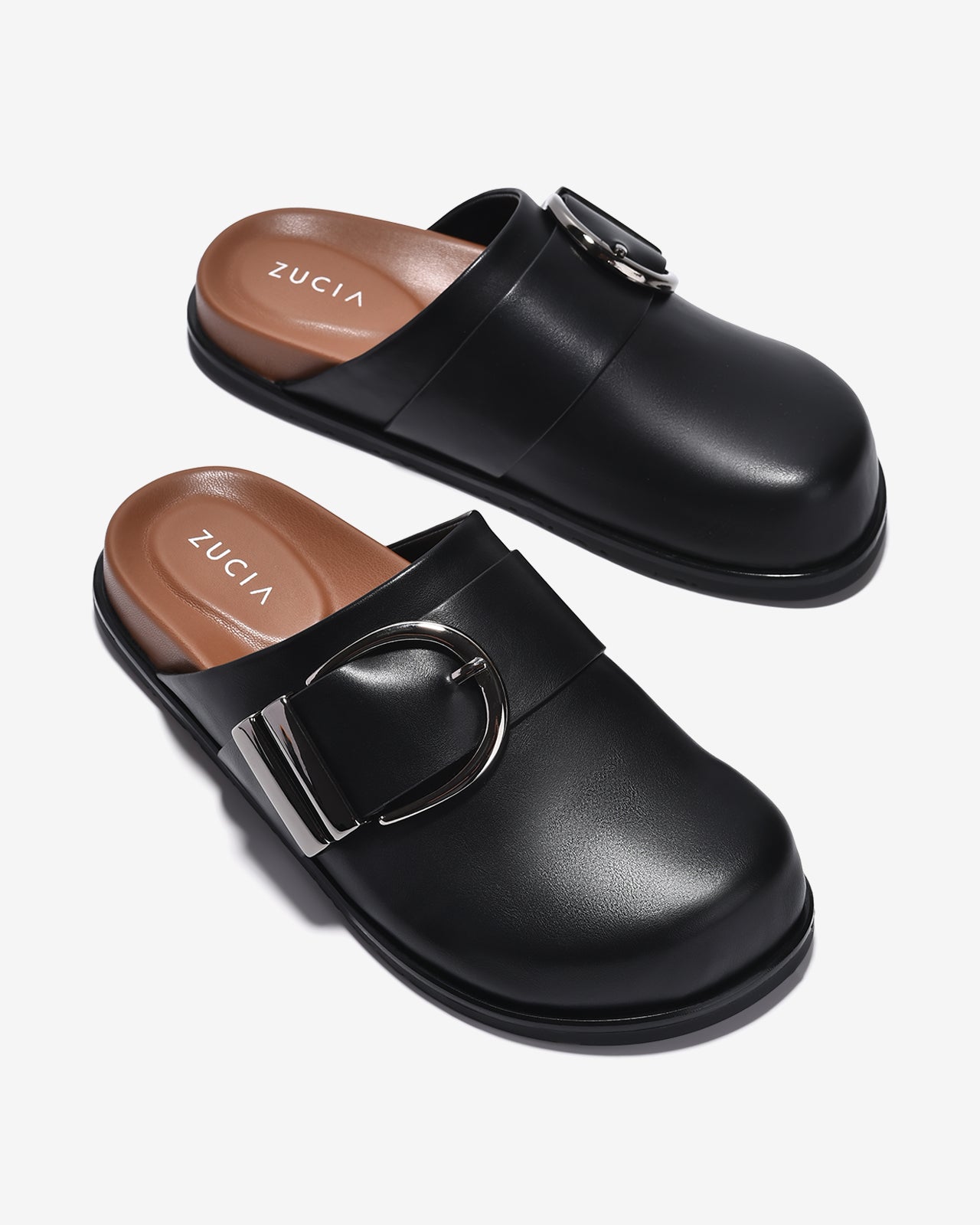 Dép Sapo Zucia Mũi Bo Tròn Khoá Kim Loại-GTHA1-Đen Color3