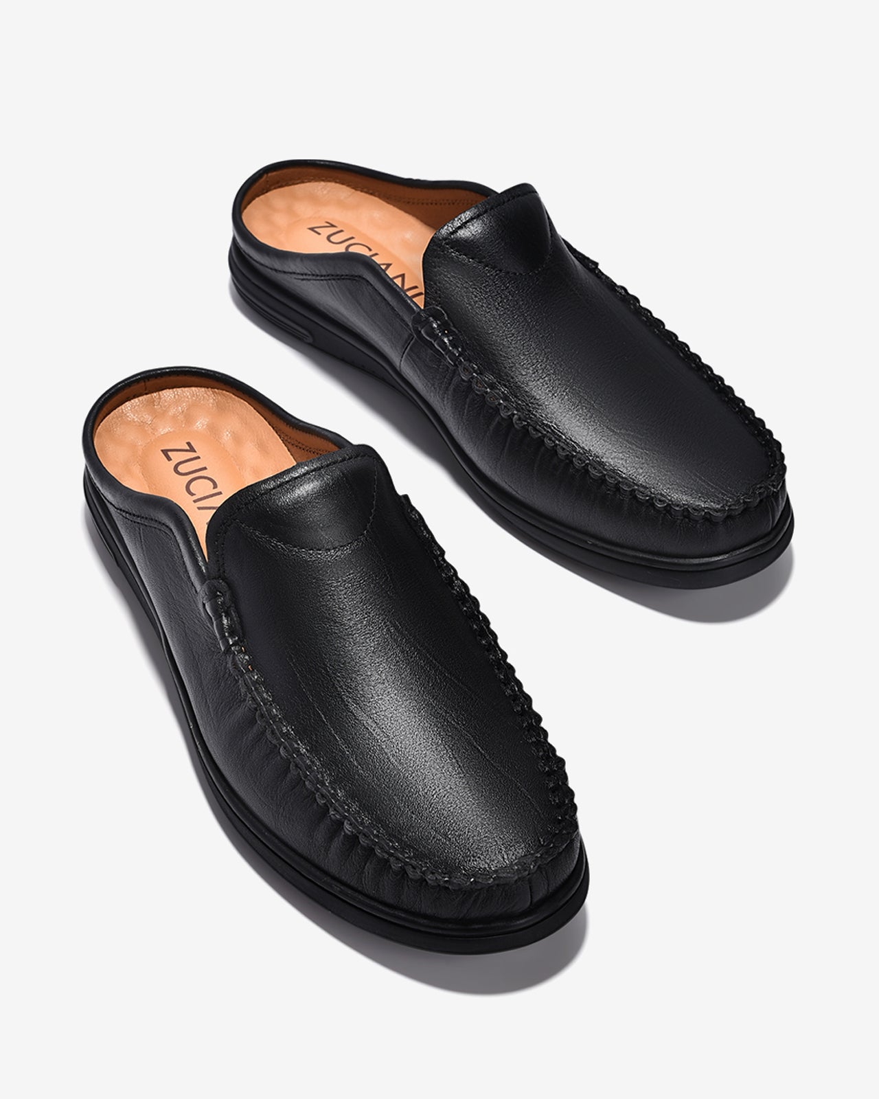 Giày Sapo Nam Zuciani Viền May Nổi-GCF68-Đen Color2