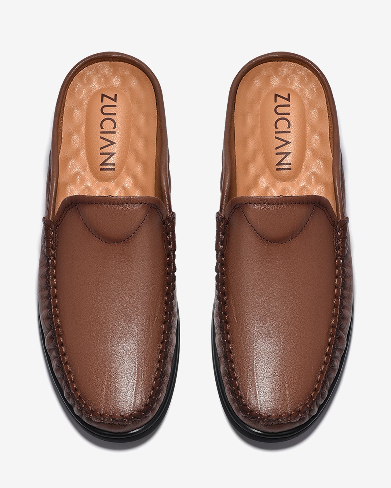 Giày Sapo Nam Zuciani Viền May Nổi-GCF68-Nâu Color1