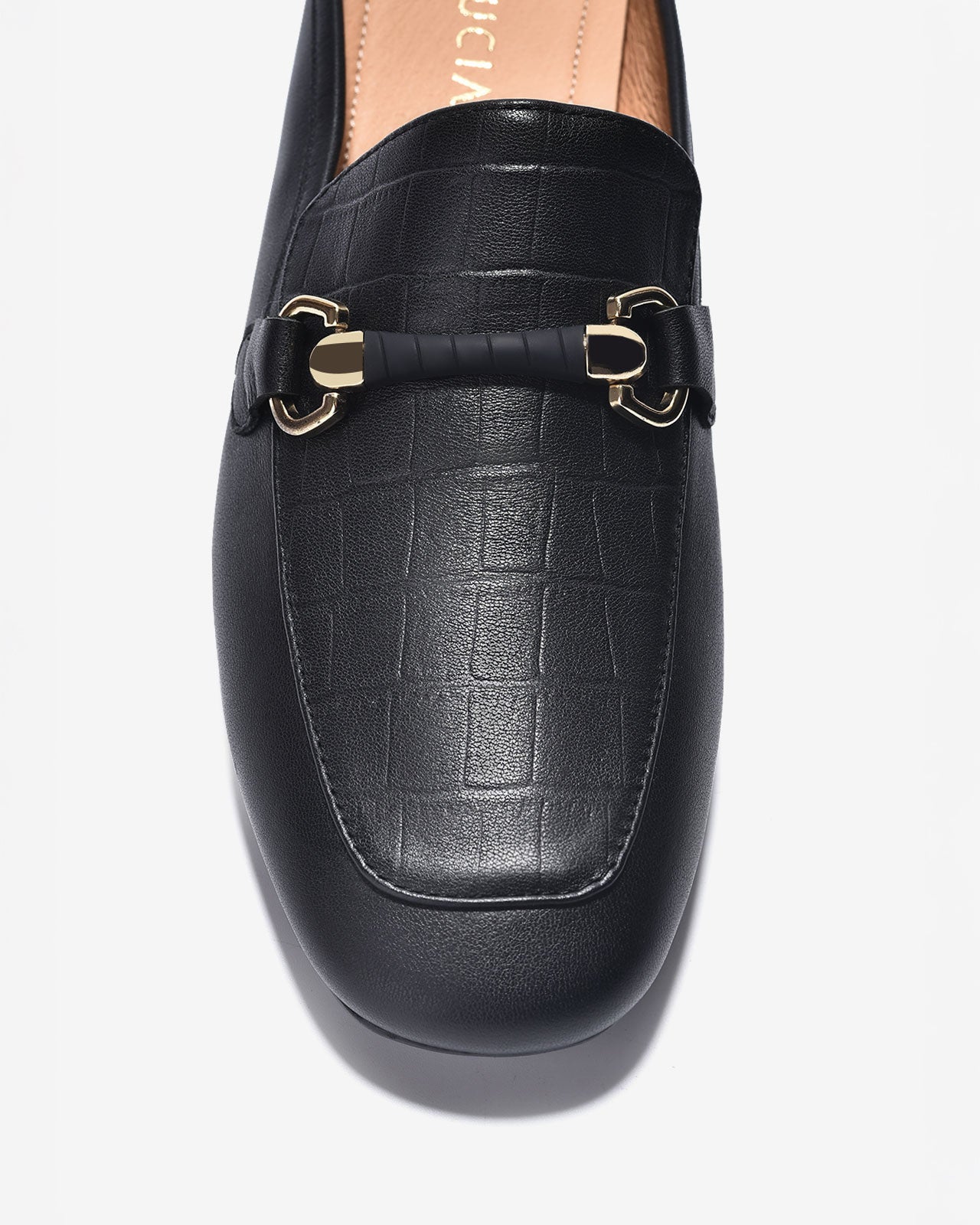 Dép Sapo Nữ Đế 5CM Họa Tiết Mạ Vàng-GCL25-Đen Color2