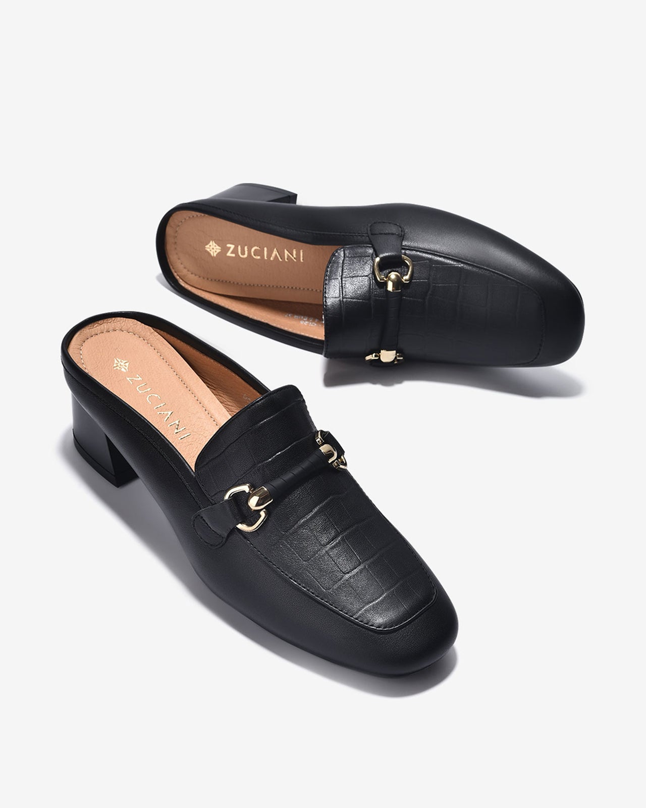 Dép Sapo Nữ Đế 5CM Họa Tiết Mạ Vàng-GCL25-Đen Color2