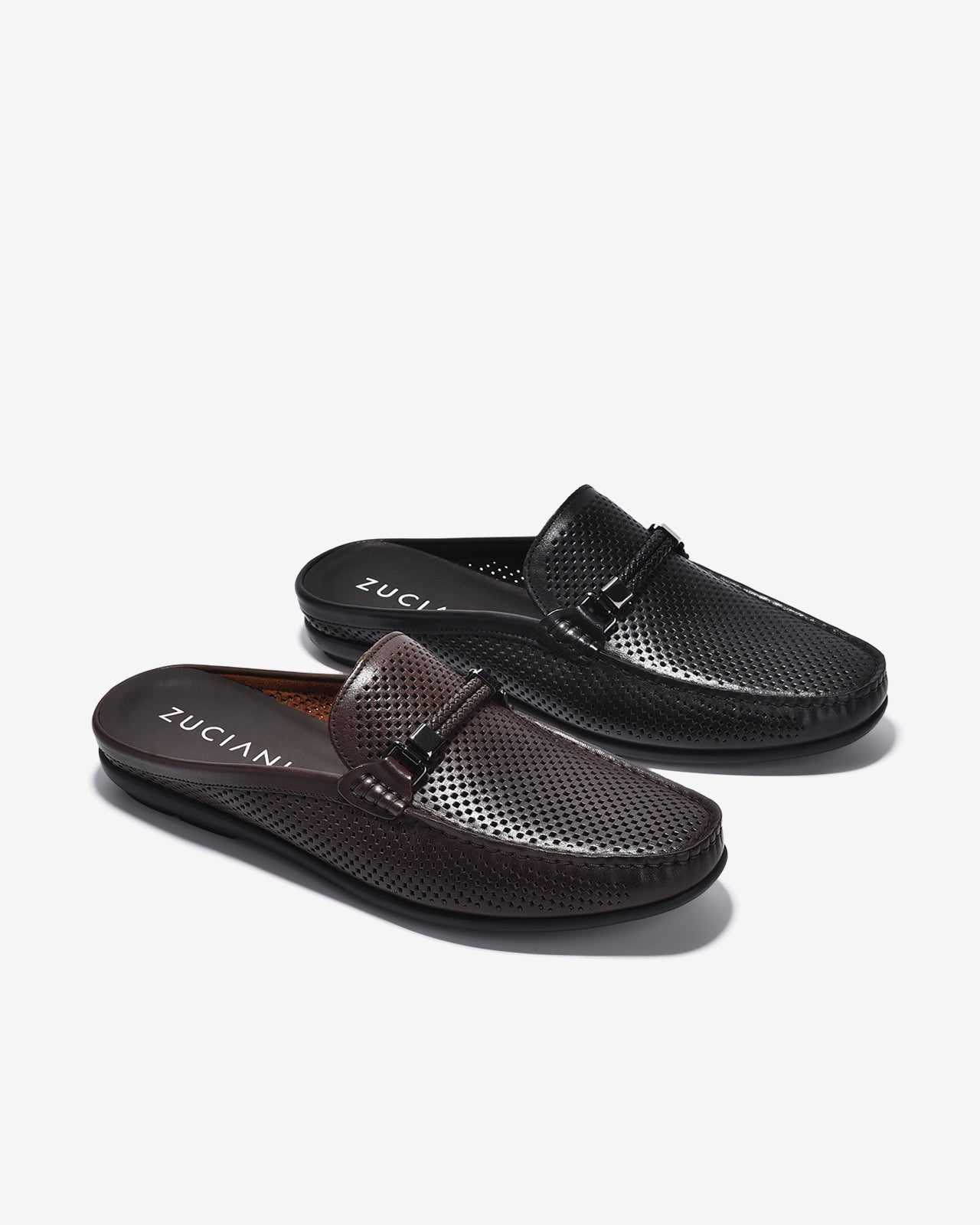 Dép Sapo Nam Zuciani Đục Lỗ Thoáng Khí-GRW12-Đen Color2