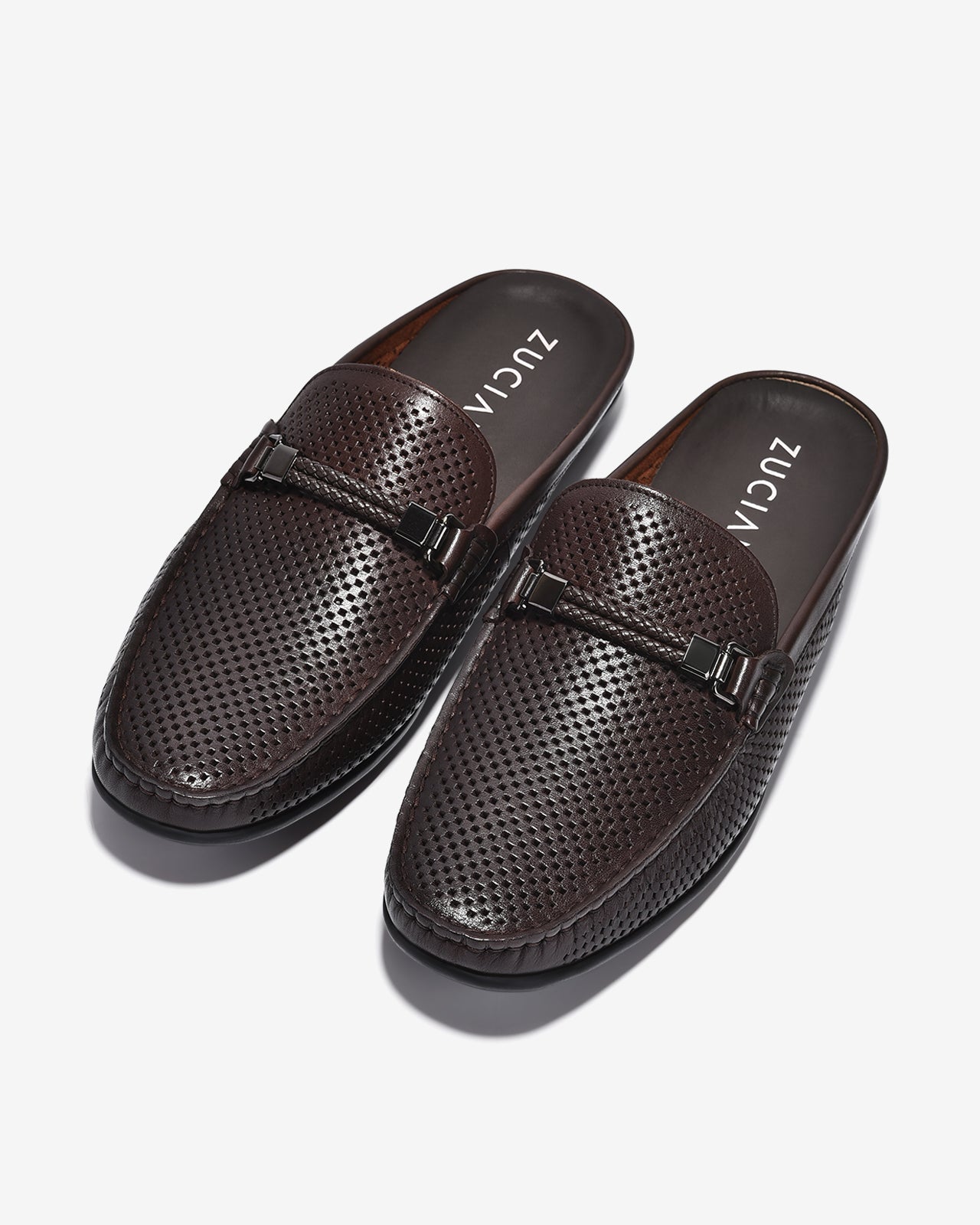 Dép Sapo Nam Zuciani Đục Lỗ Thoáng Khí-GRW12-Nâu Color2